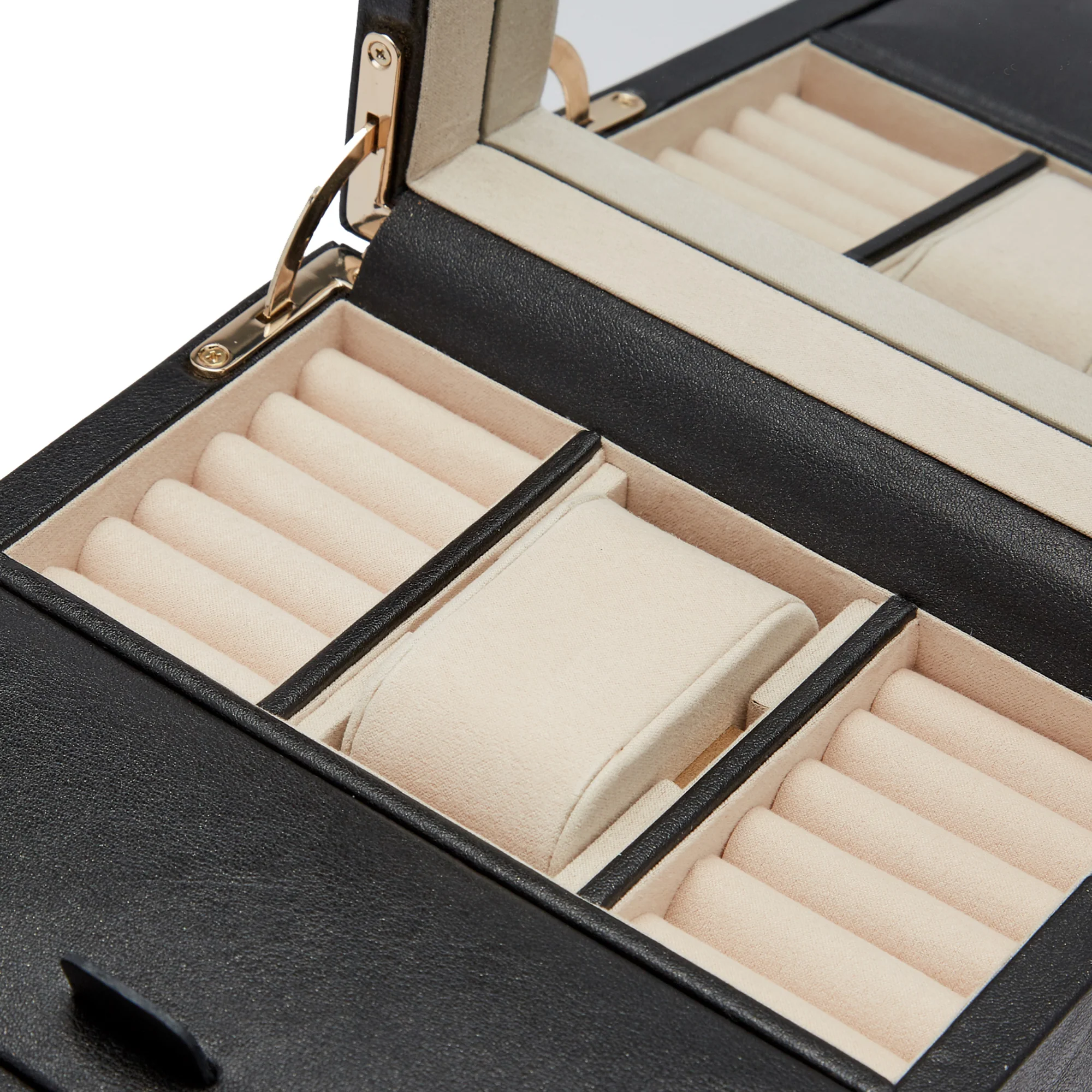 WOLF Palermo Single Watch Winder with Storage | Black - Image 2