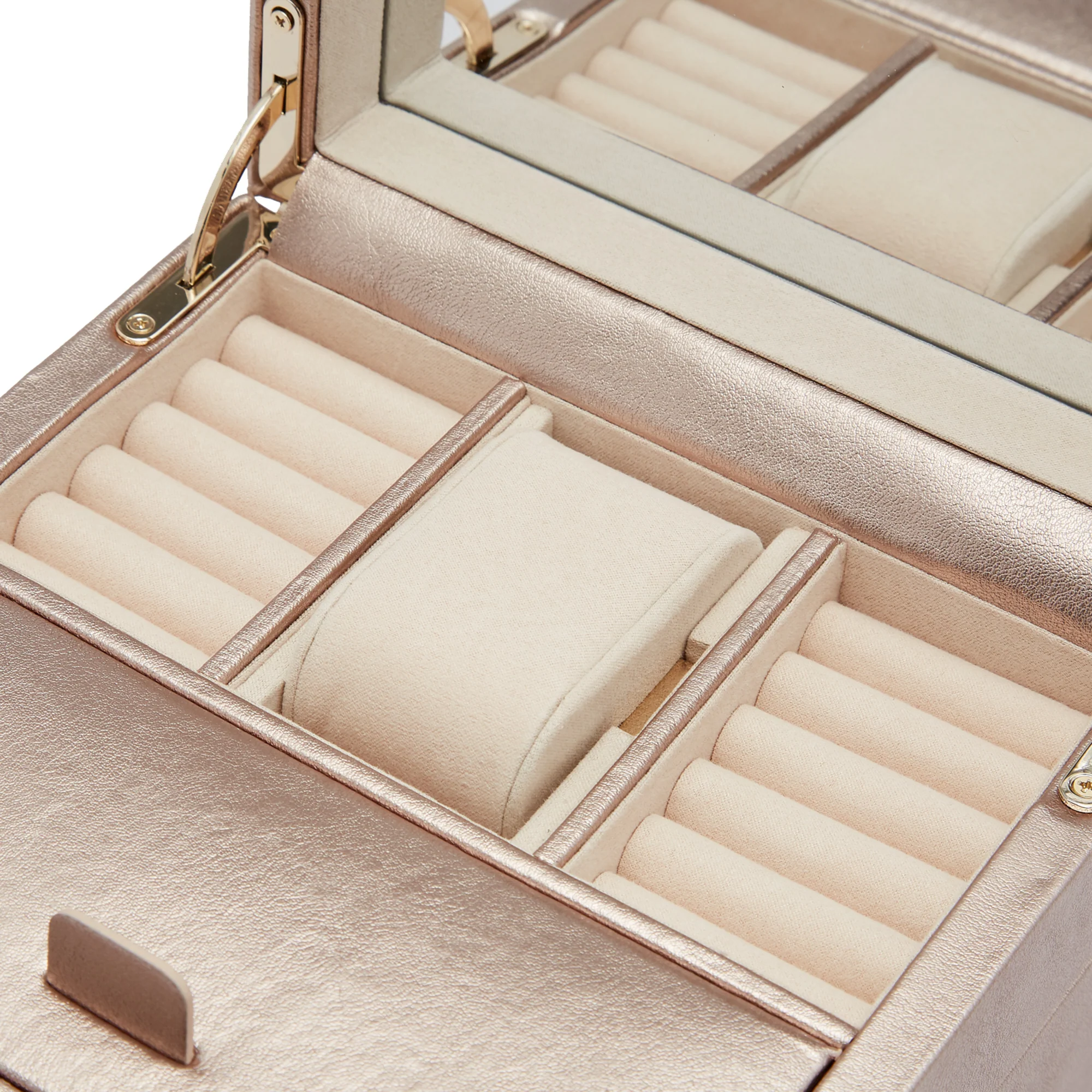 WOLF Palermo Single Watch Winder with Storage | Rose Gold - Image 2