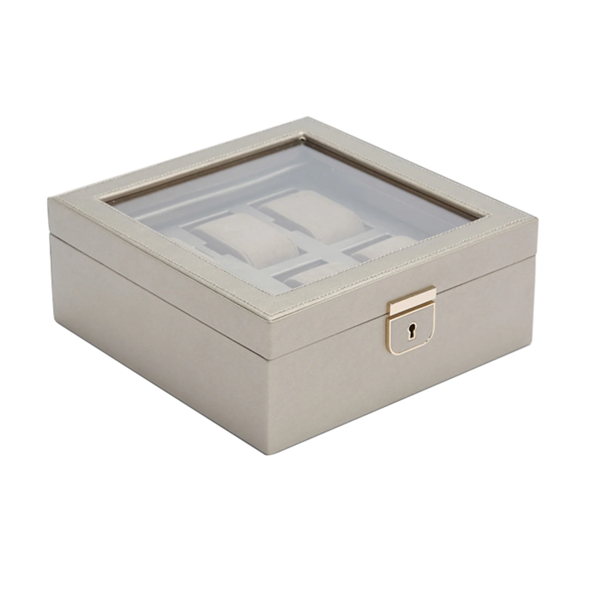 WOLF Palermo 6 Piece Watch Box | Pewter - Image 4