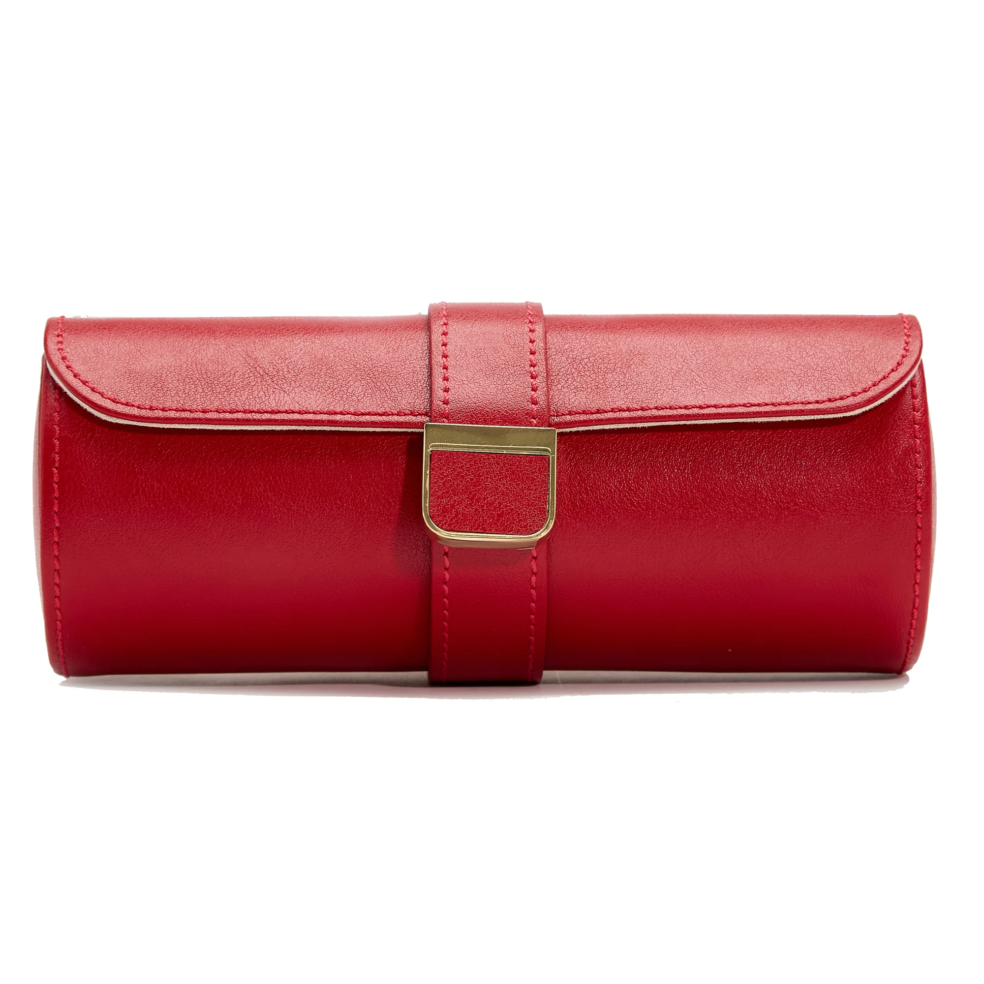 WOLF Palermo Double Watch Roll with Jewelry Pouch | Red - Image 2