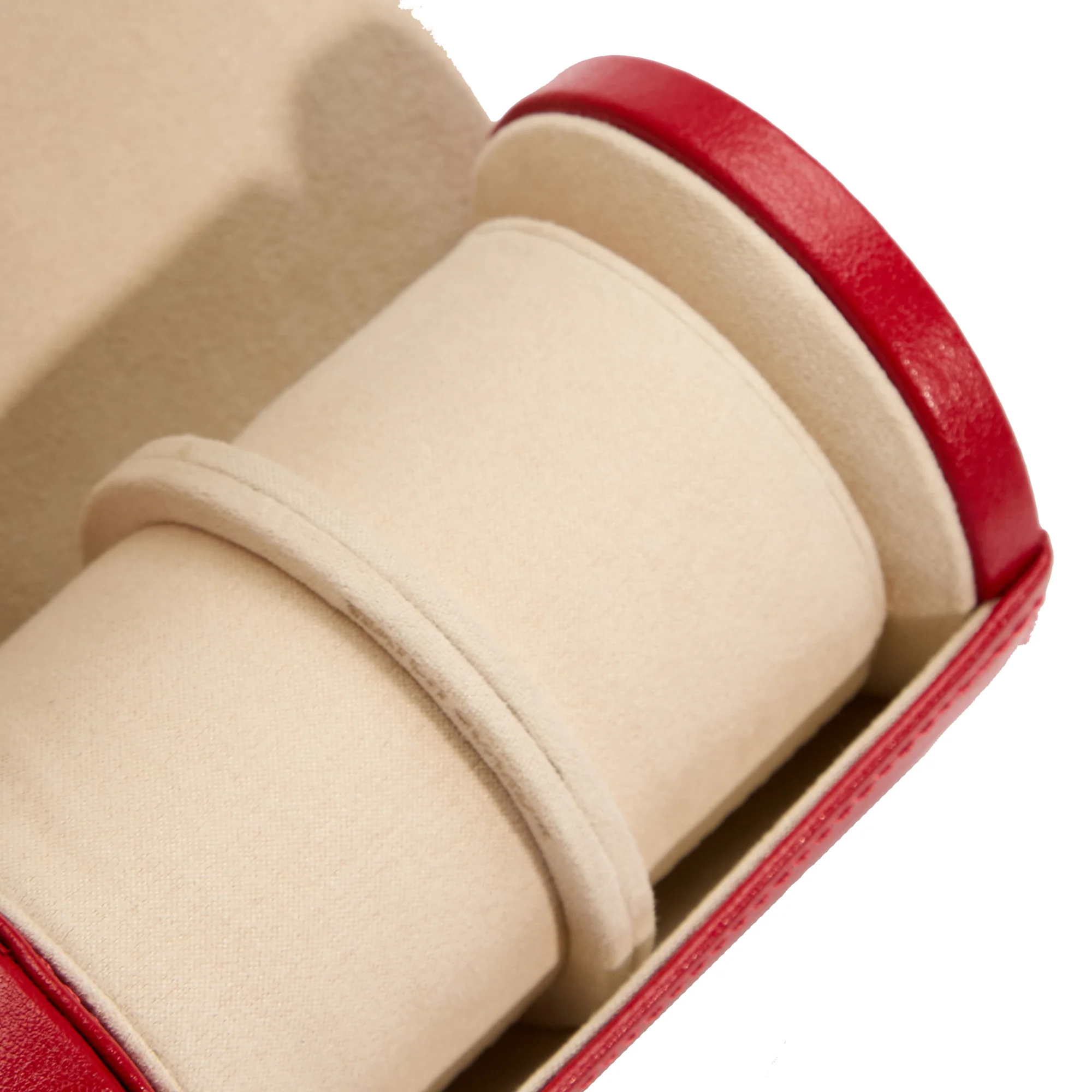 WOLF Palermo Double Watch Roll with Jewelry Pouch | Red - Image 6