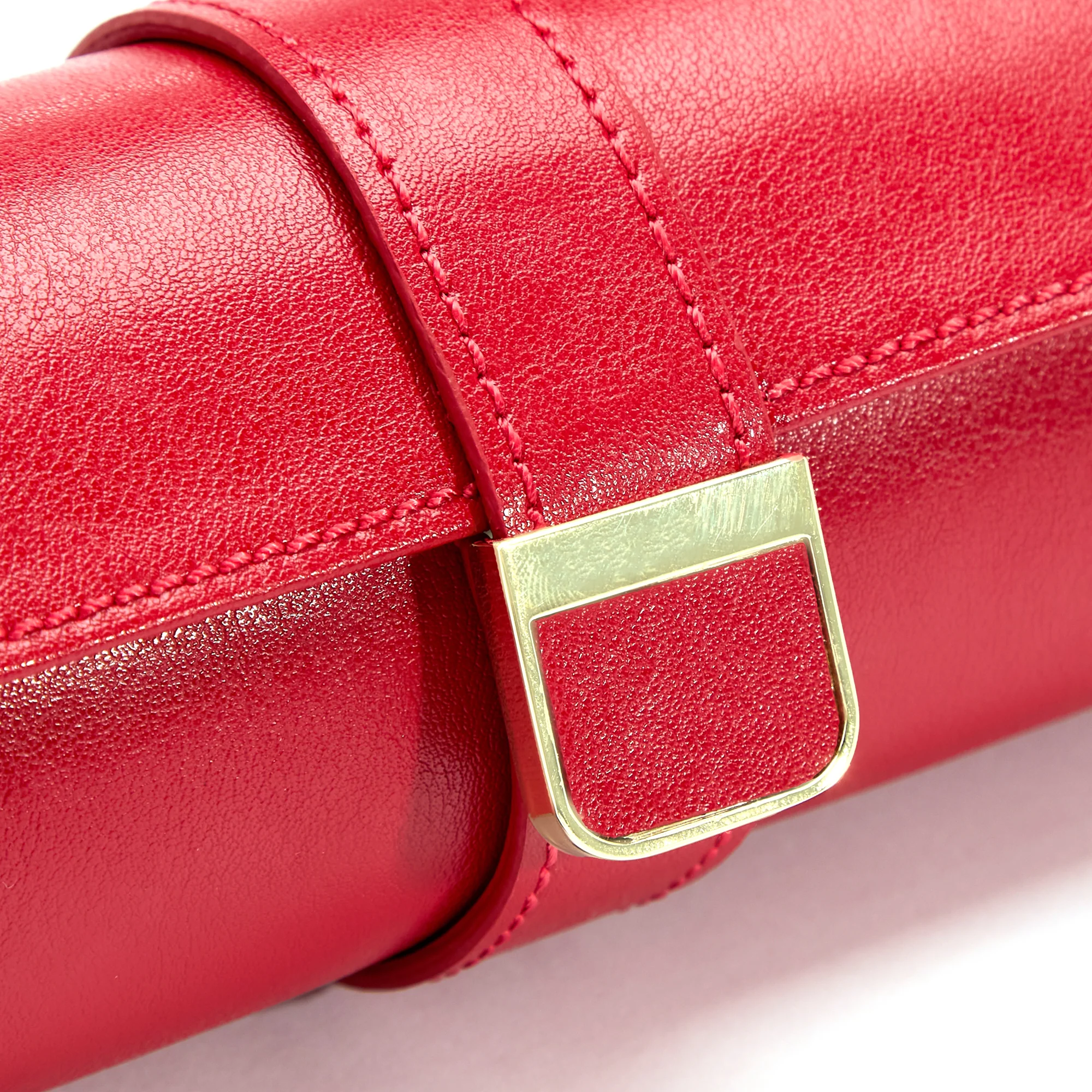 WOLF Palermo Double Watch Roll with Jewelry Pouch | Red - Image 8