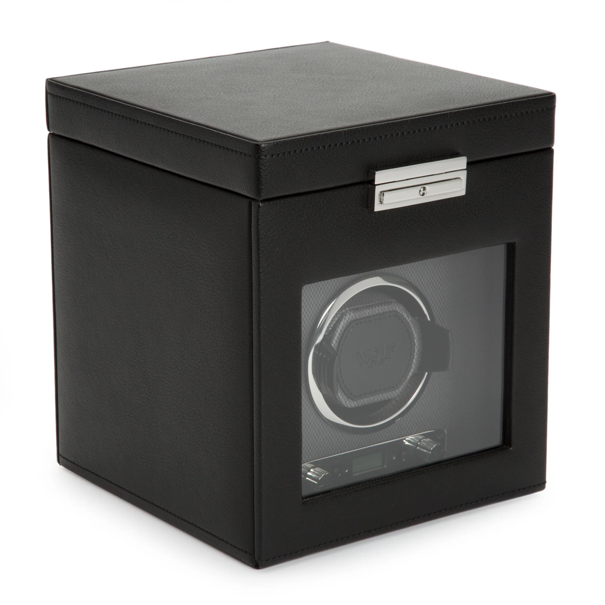 WOLF Viceroy Single Watch Winder with Storage | Black - Image 3