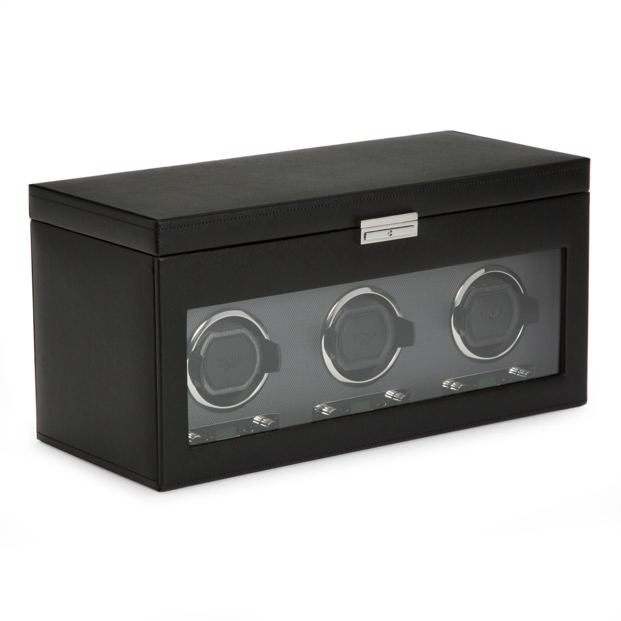 WOLF Viceroy Triple Watch Winder with Storage | Black - Image 3
