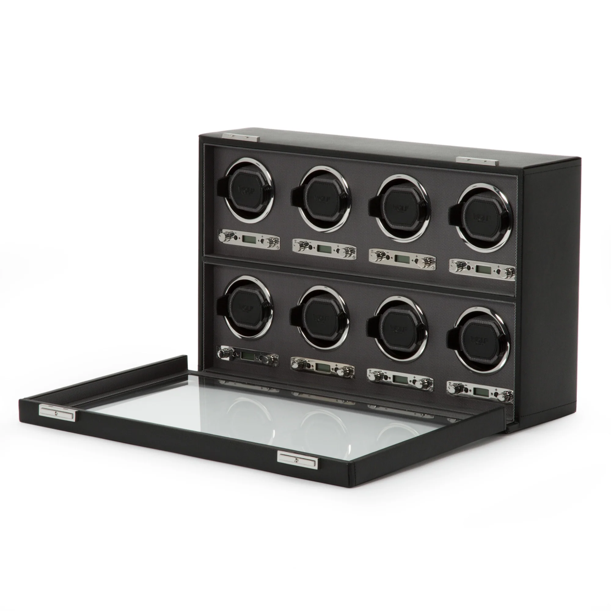 WOLF Viceroy 8 Piece Watch Winder | Black