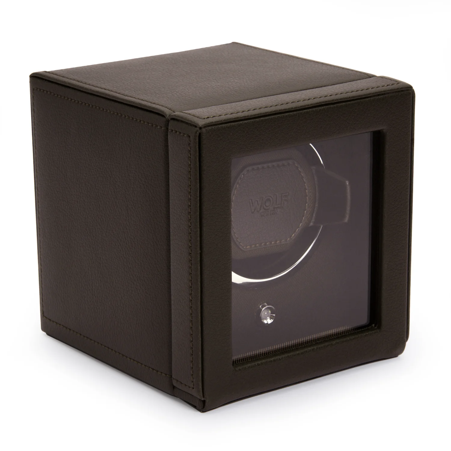 WOLF Cub Single Watch Winder with Cover | Brown - Image 4