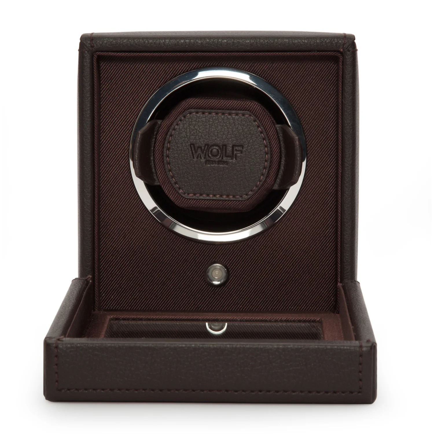 WOLF Cub Single Watch Winder with Cover | Brown - Image 5
