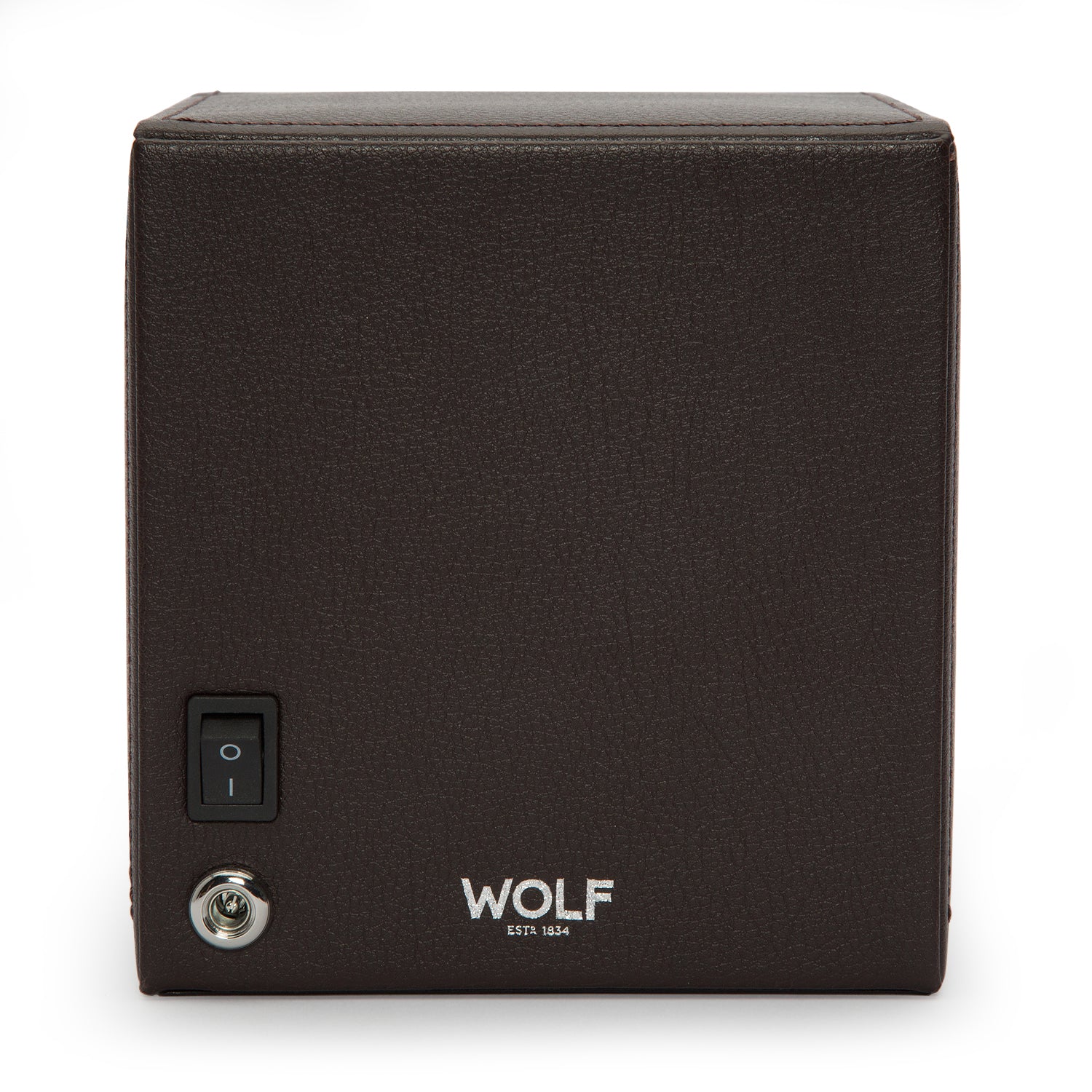 WOLF Cub Single Watch Winder with Cover | Brown - Image 6
