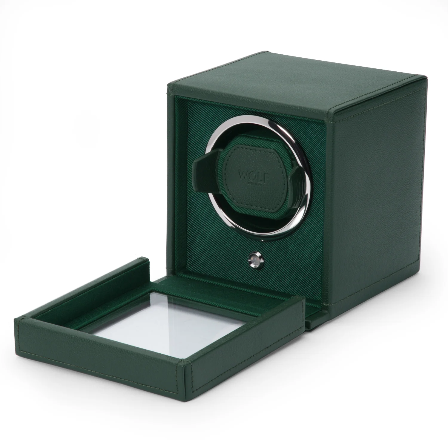 WOLF Cub Single Watch Winder with Cover | Green