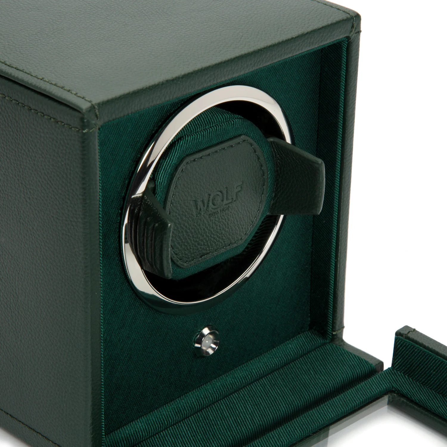 WOLF Cub Single Watch Winder with Cover | Green - Image 3