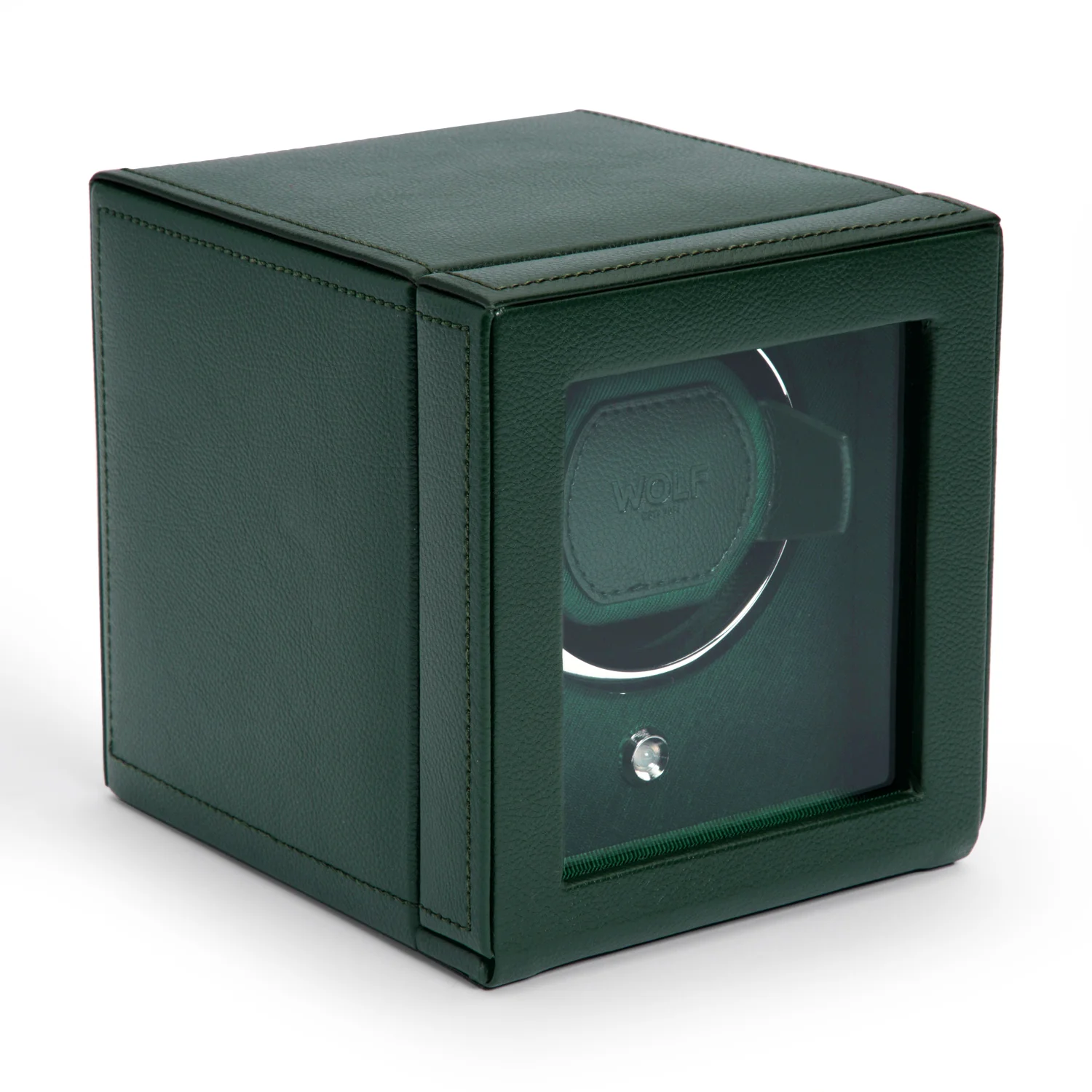WOLF Cub Single Watch Winder with Cover | Green - Image 5