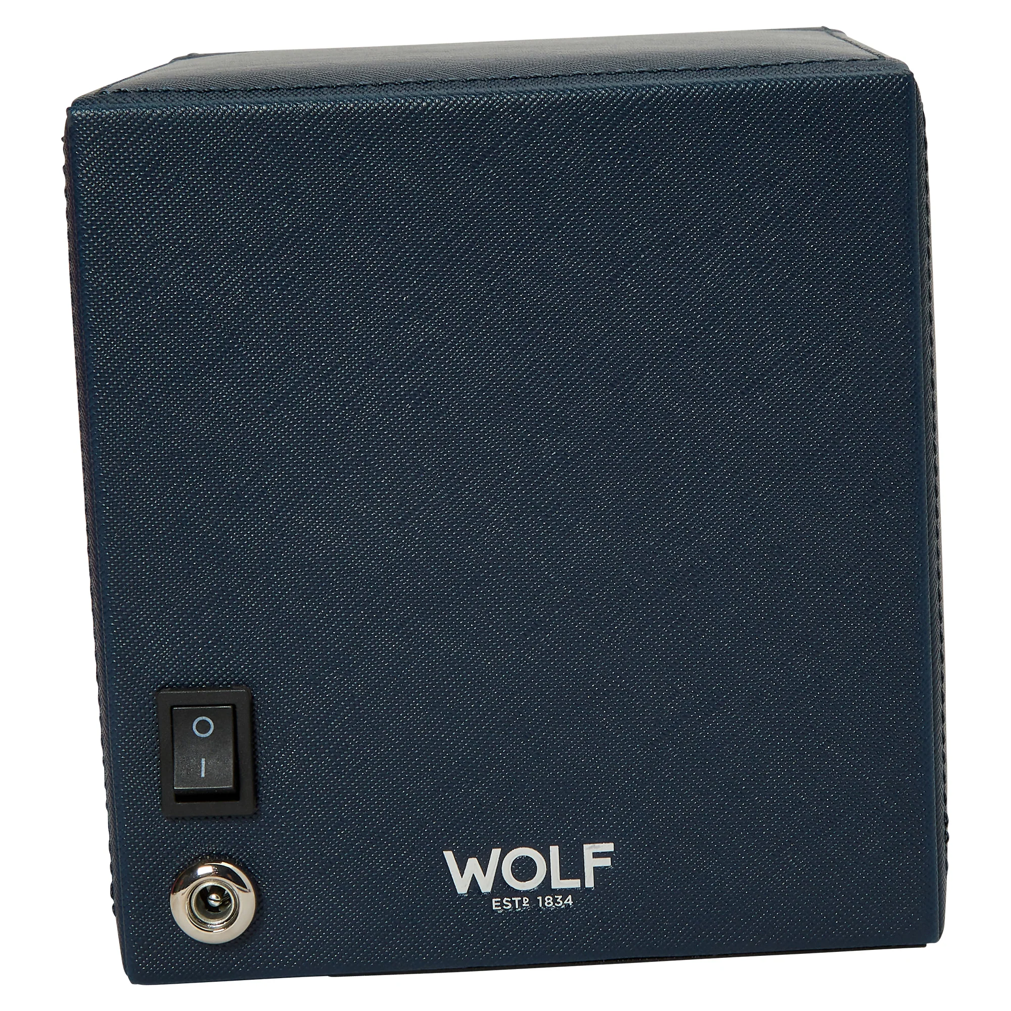 WOLF Cub Single Watch Winder with Cover | Navy - Image 7