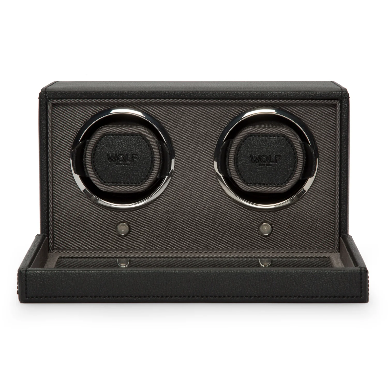 WOLF Cub Double Watch Winder with Cover | Black - Image 4