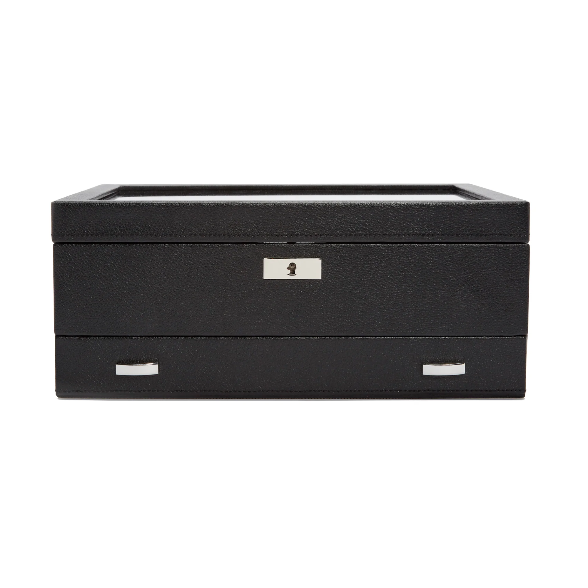 WOLF Viceroy 10 Piece Watch Box with Drawer | Black - Image 3