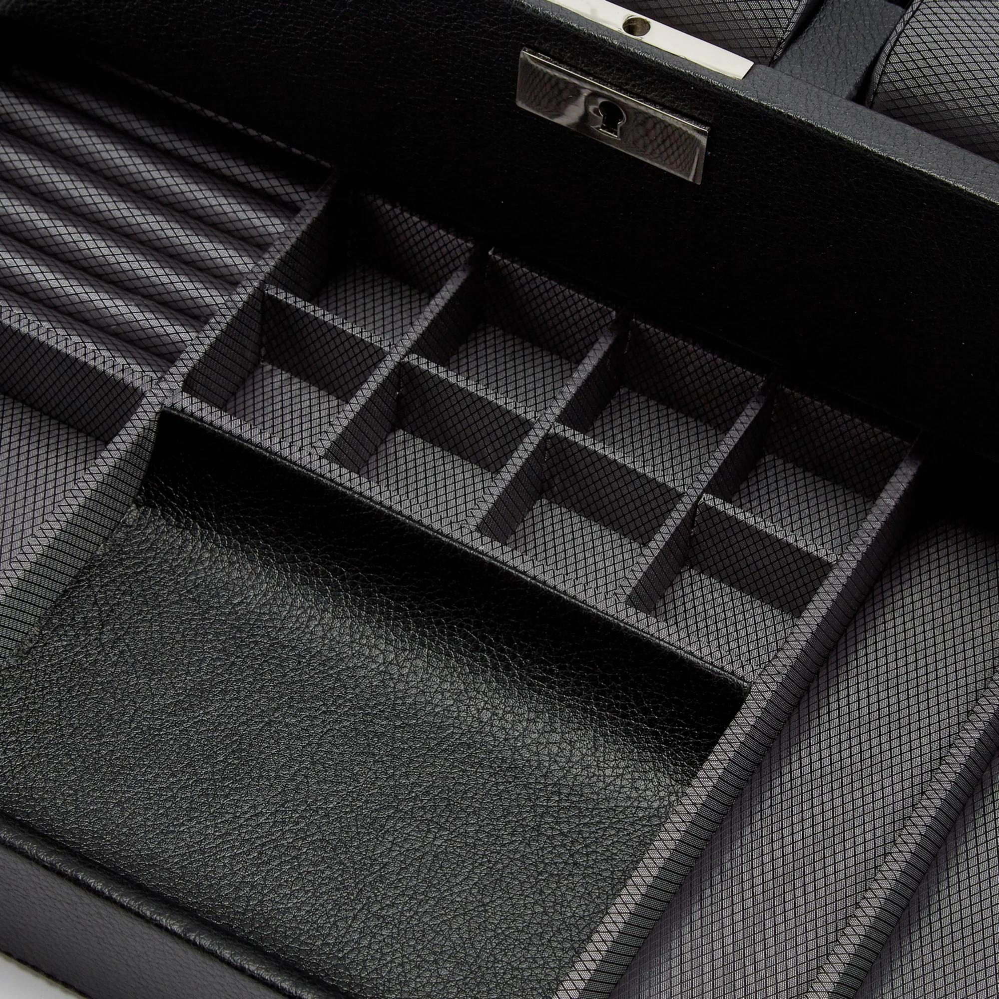 WOLF Viceroy 10 Piece Watch Box with Drawer | Black - Image 6