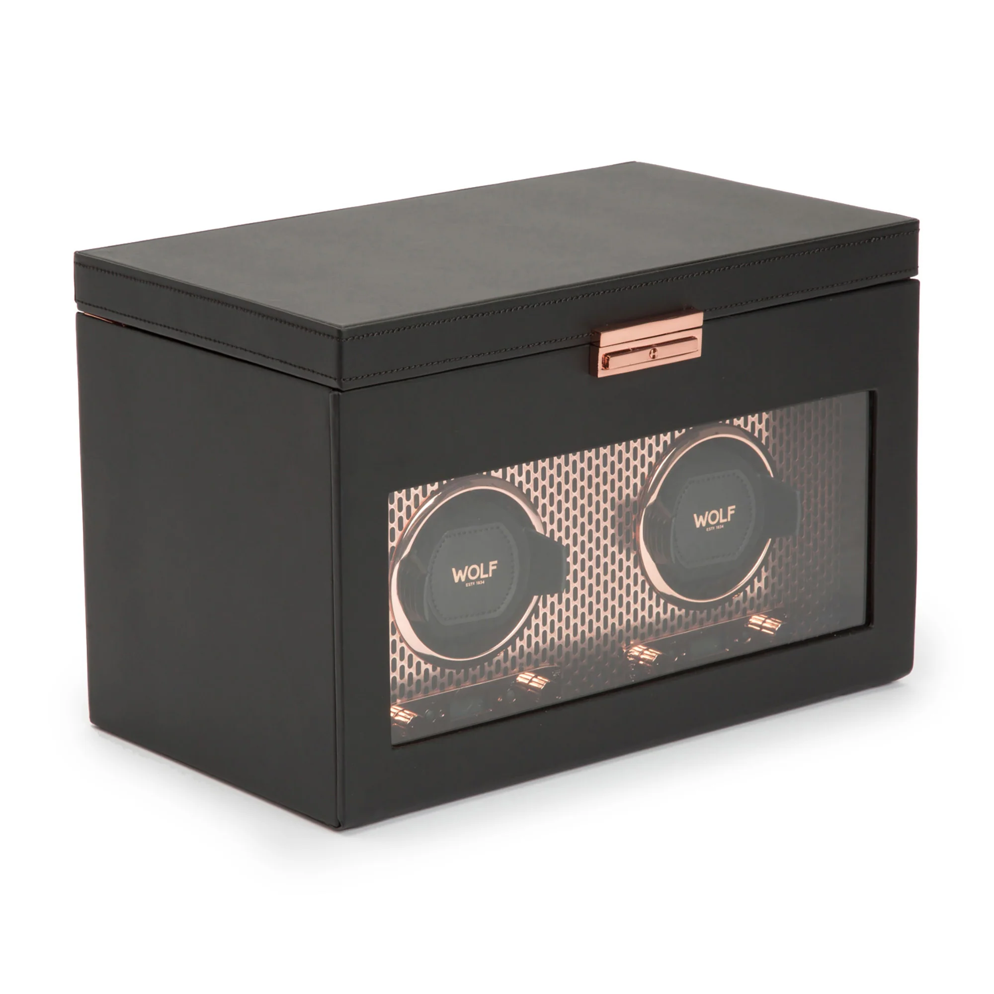 WOLF Axis Double Watch Winder with Storage | Copper - Image 3