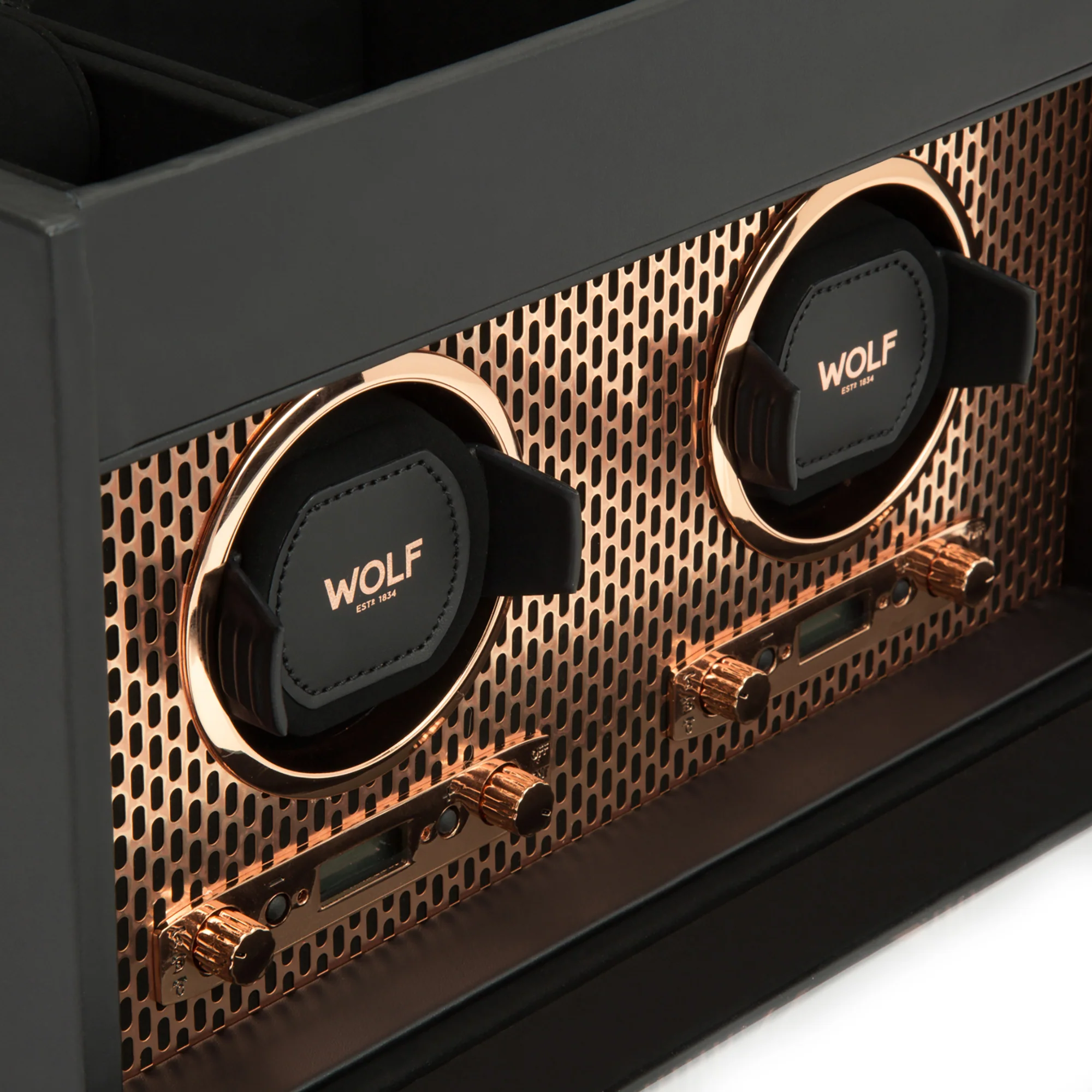 WOLF Axis Double Watch Winder with Storage | Copper - Image 5