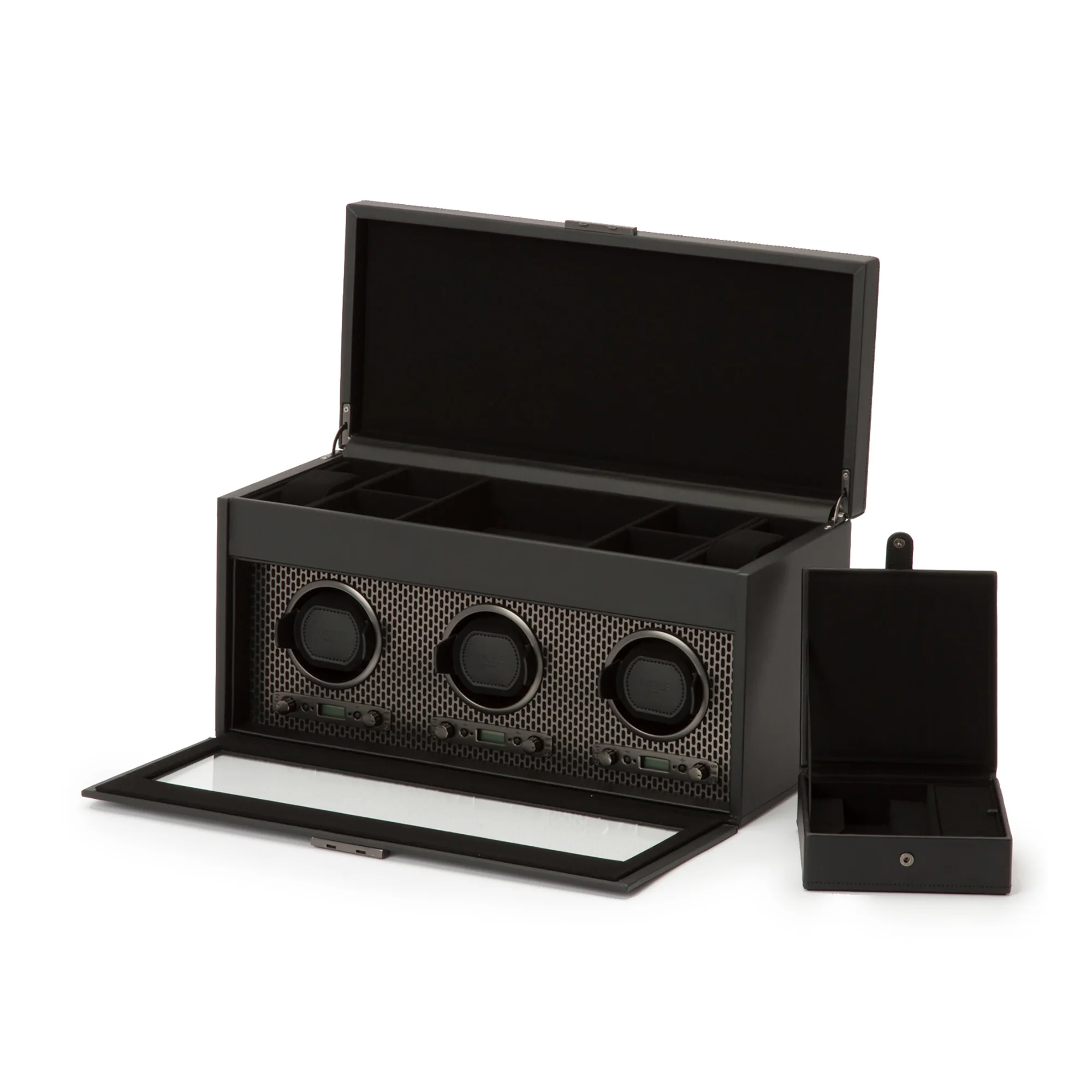 WOLF Axis Triple Watch Winder with Storage | Powder Coat - Image 4