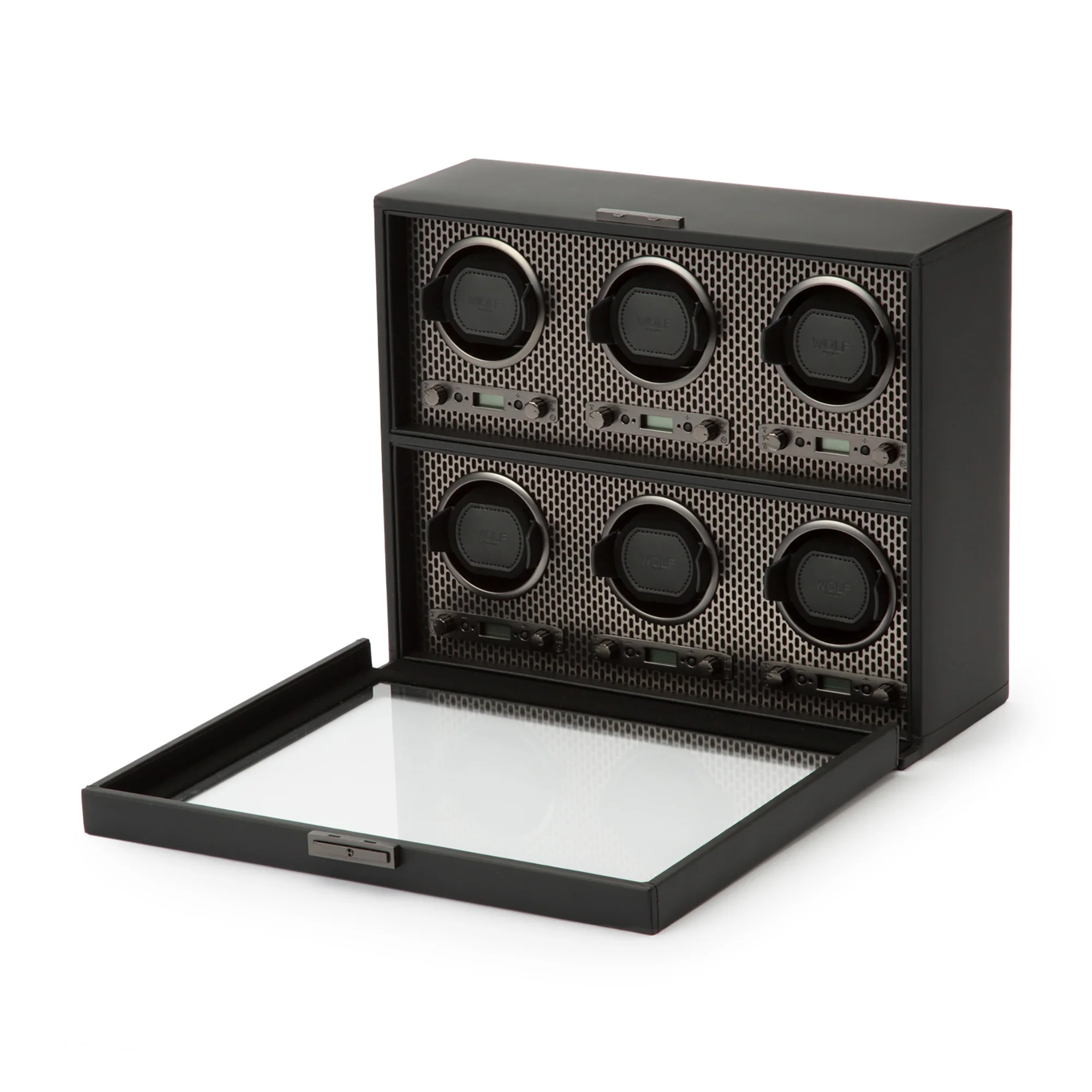 WOLF Axis 6 Piece Watch Winder | Powder Coat