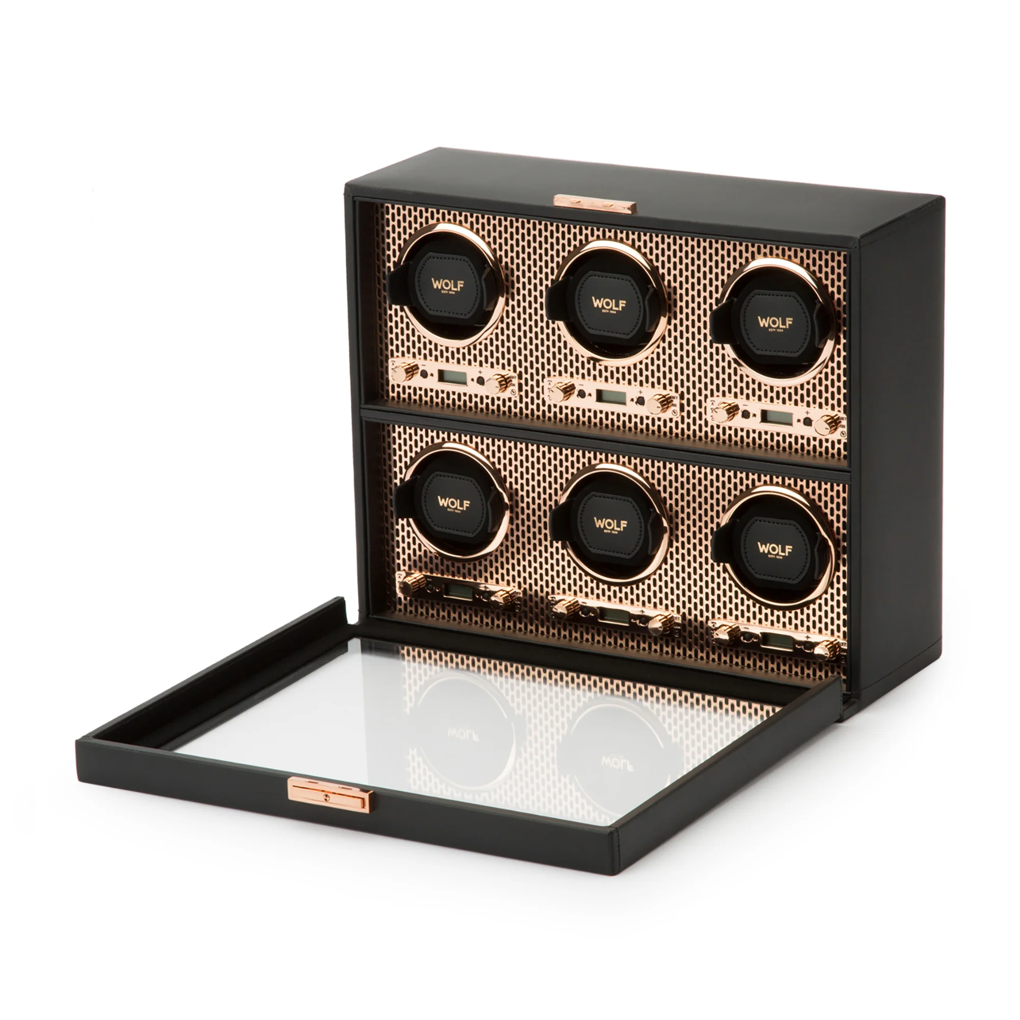 WOLF Axis 6 Piece Watch Winder | Copper