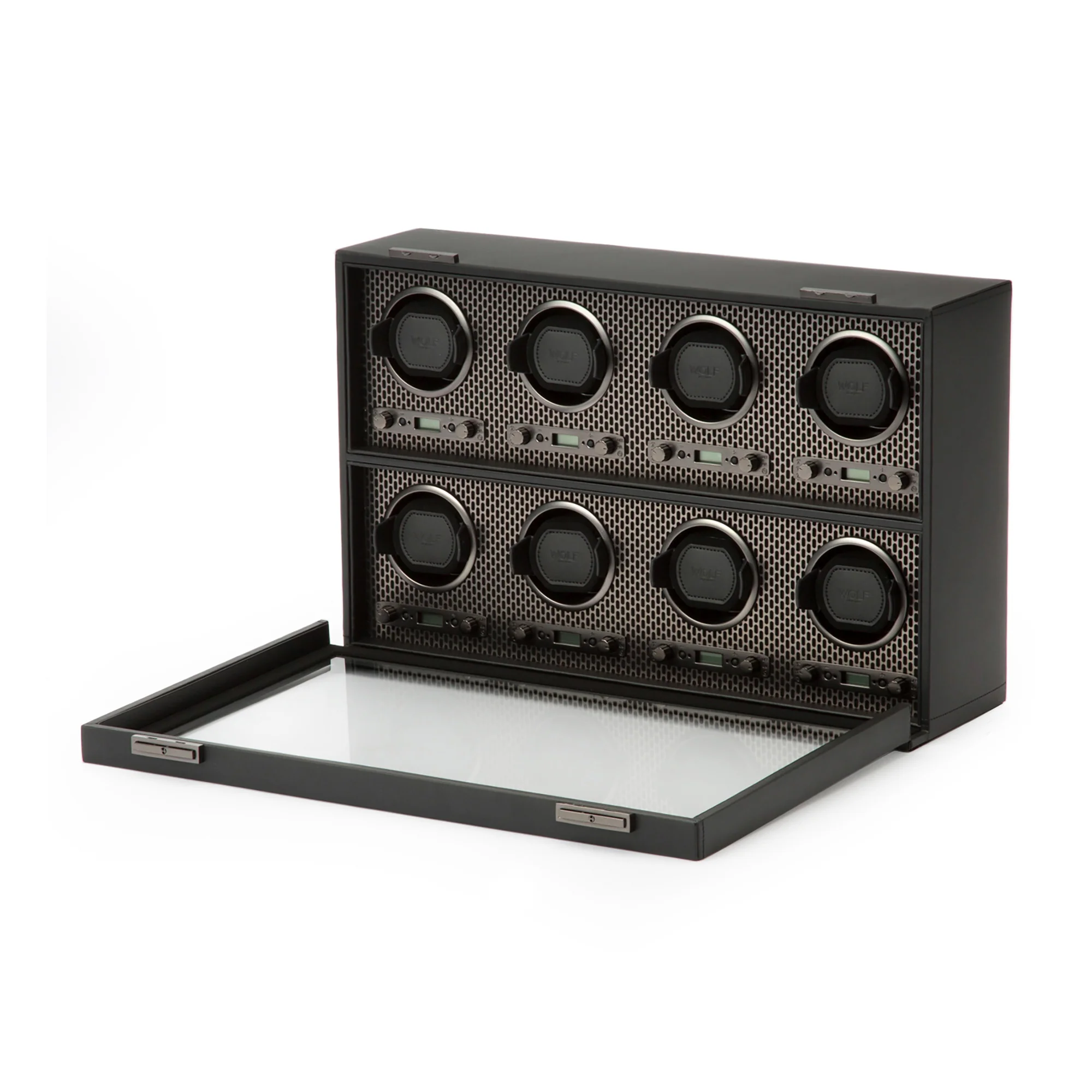 WOLF Axis 8 Piece Watch Winder | Powder Coat