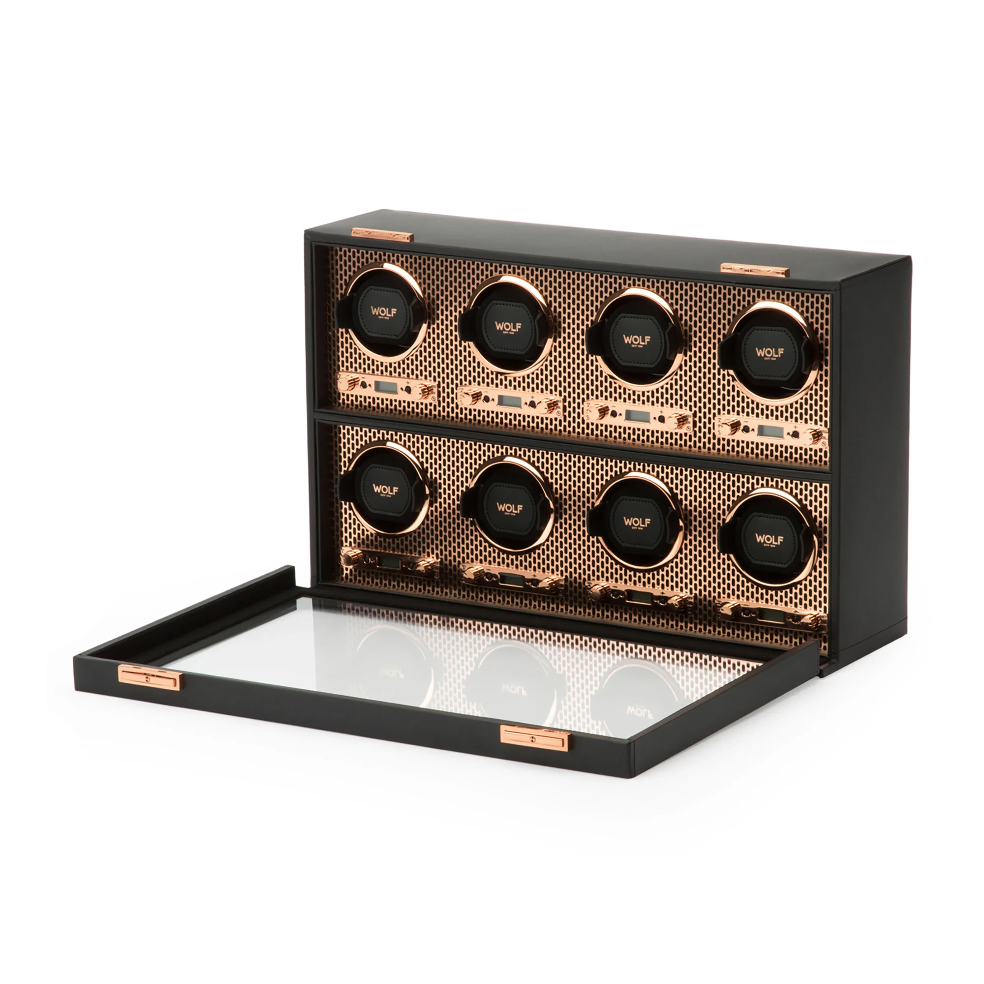 WOLF Axis 8 Piece Watch Winder | Copper