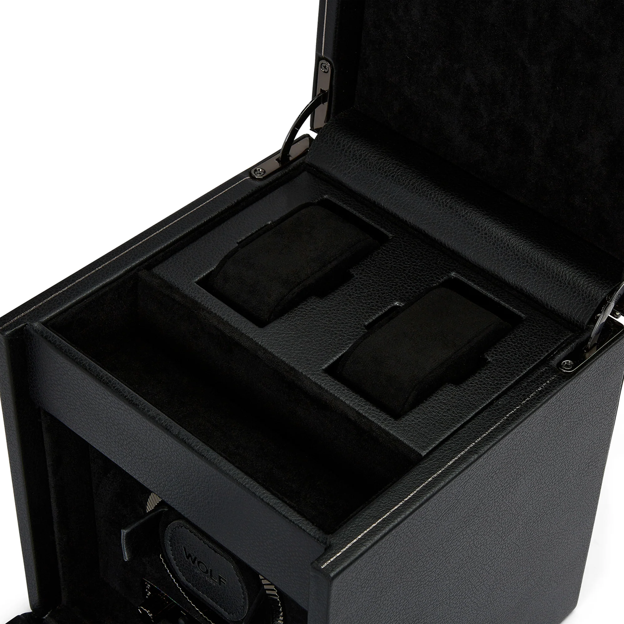 WOLF British Racing Single Watch Winder with Storage | Black - Image 2