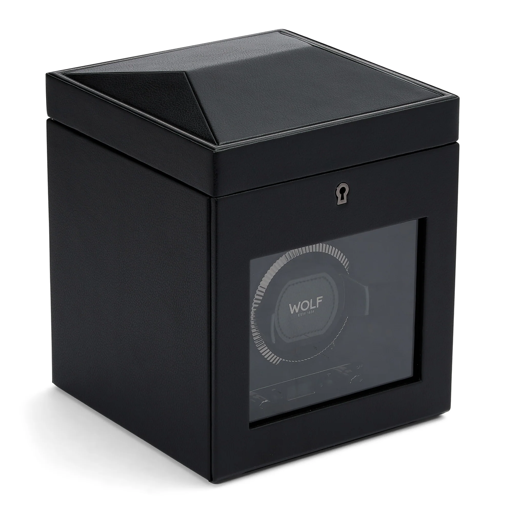 WOLF British Racing Single Watch Winder with Storage | Black - Image 5