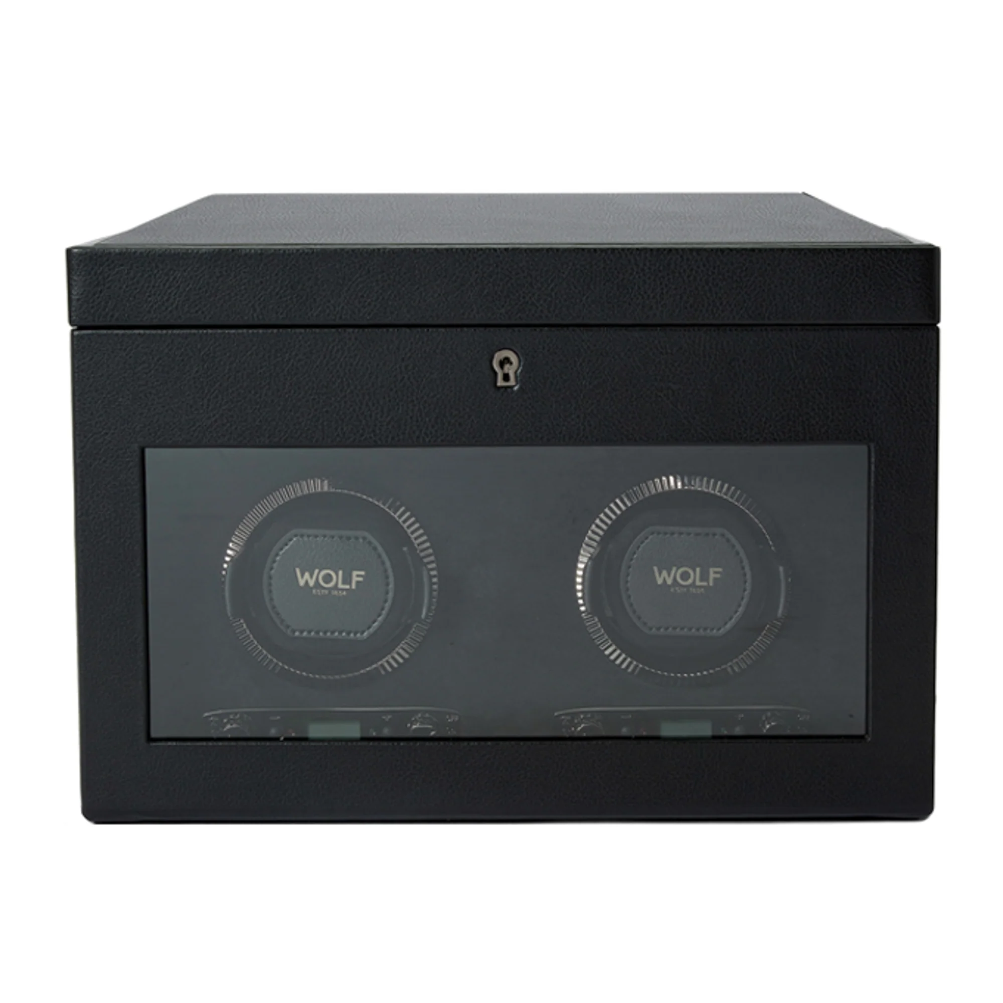 WOLF British Racing Double Watch Winder with Storage | Black - Image 4