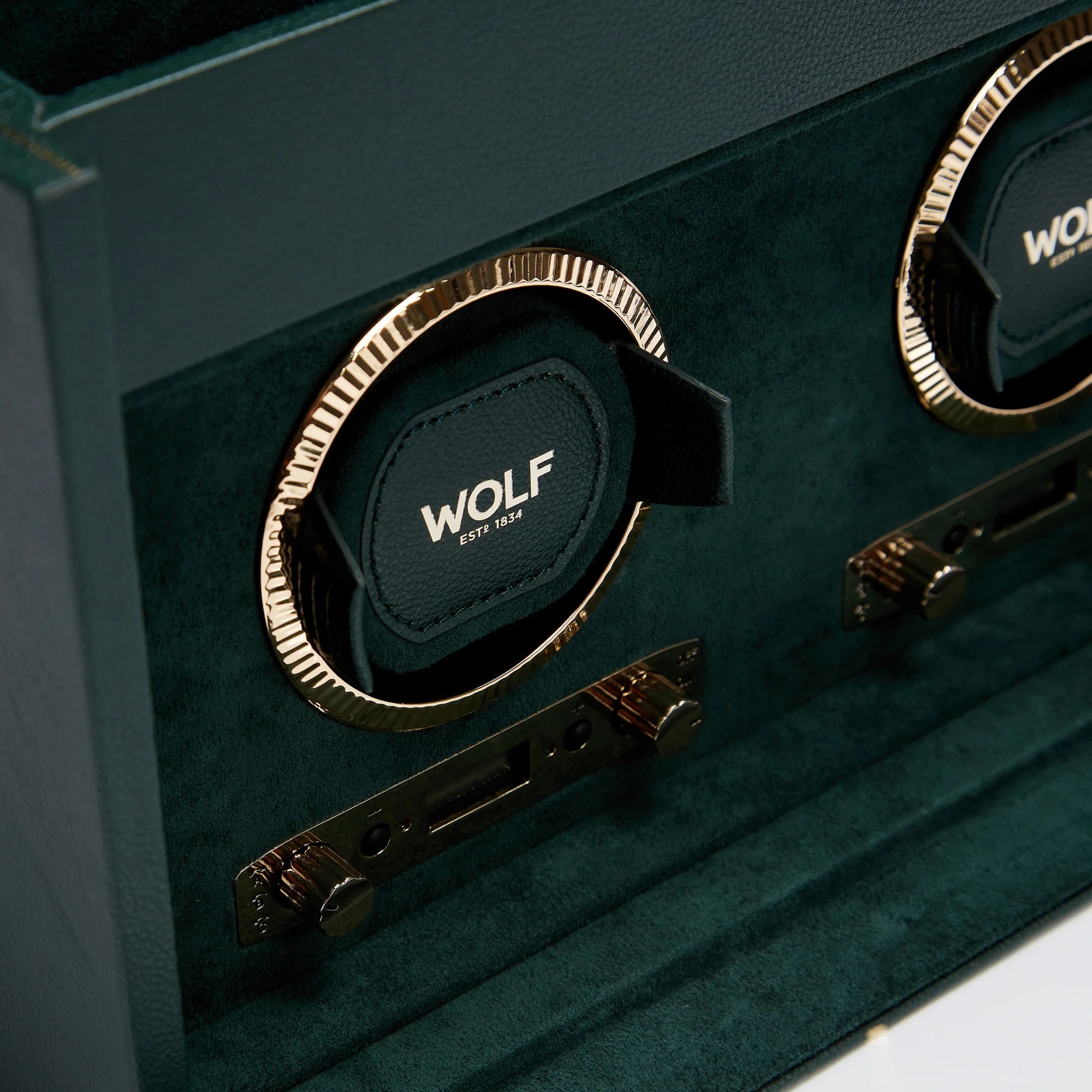 WOLF British Racing Double Watch Winder with Storage | Green - Image 5