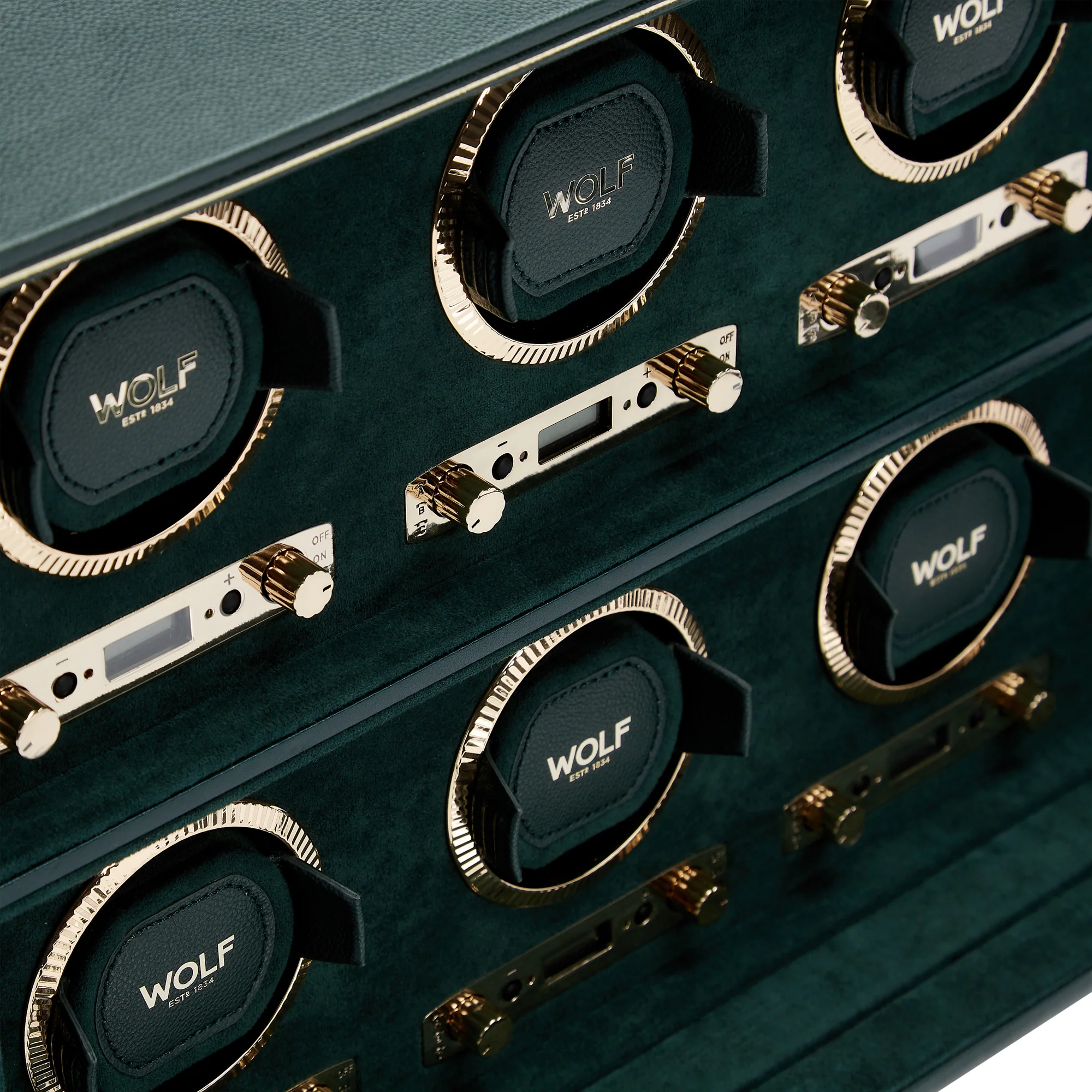 WOLF British Racing 8 Piece Watch Winder | Green - Image 3