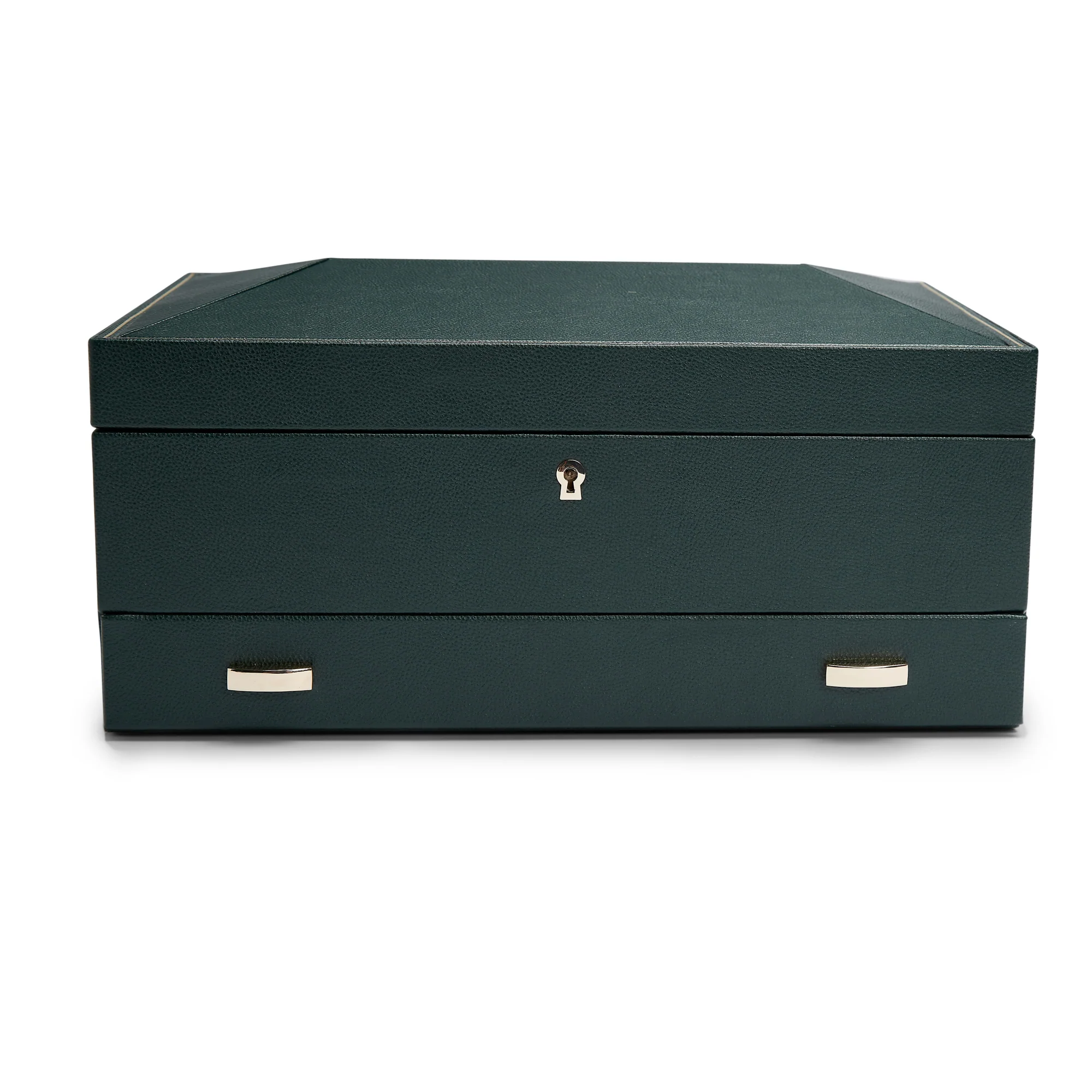 WOLF British Racing 10 Piece Watch Box with Storage | Green - Image 2