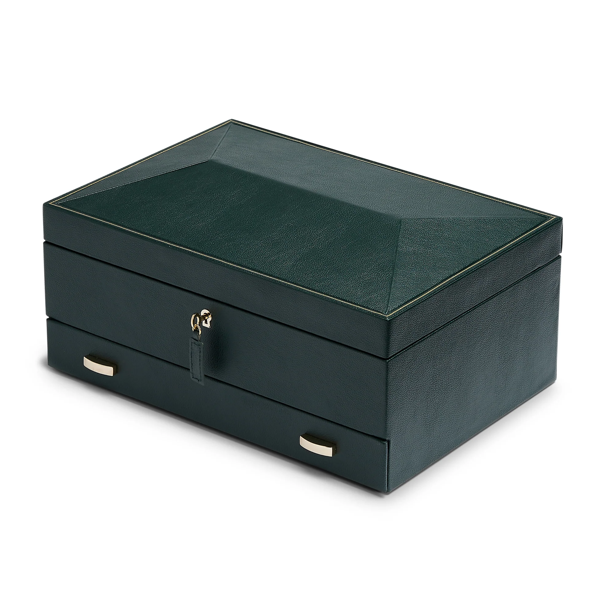 WOLF British Racing 10 Piece Watch Box with Storage | Green - Image 3
