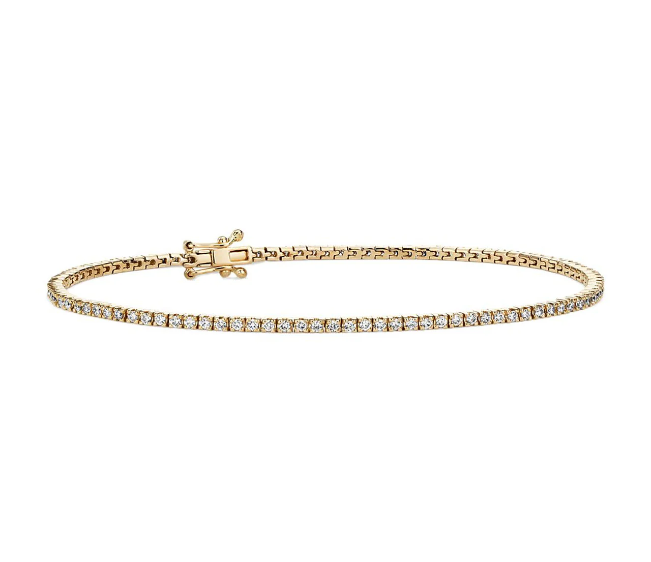 CUSTOM MADE YELLOW GOLD TENNIS BRACELET
