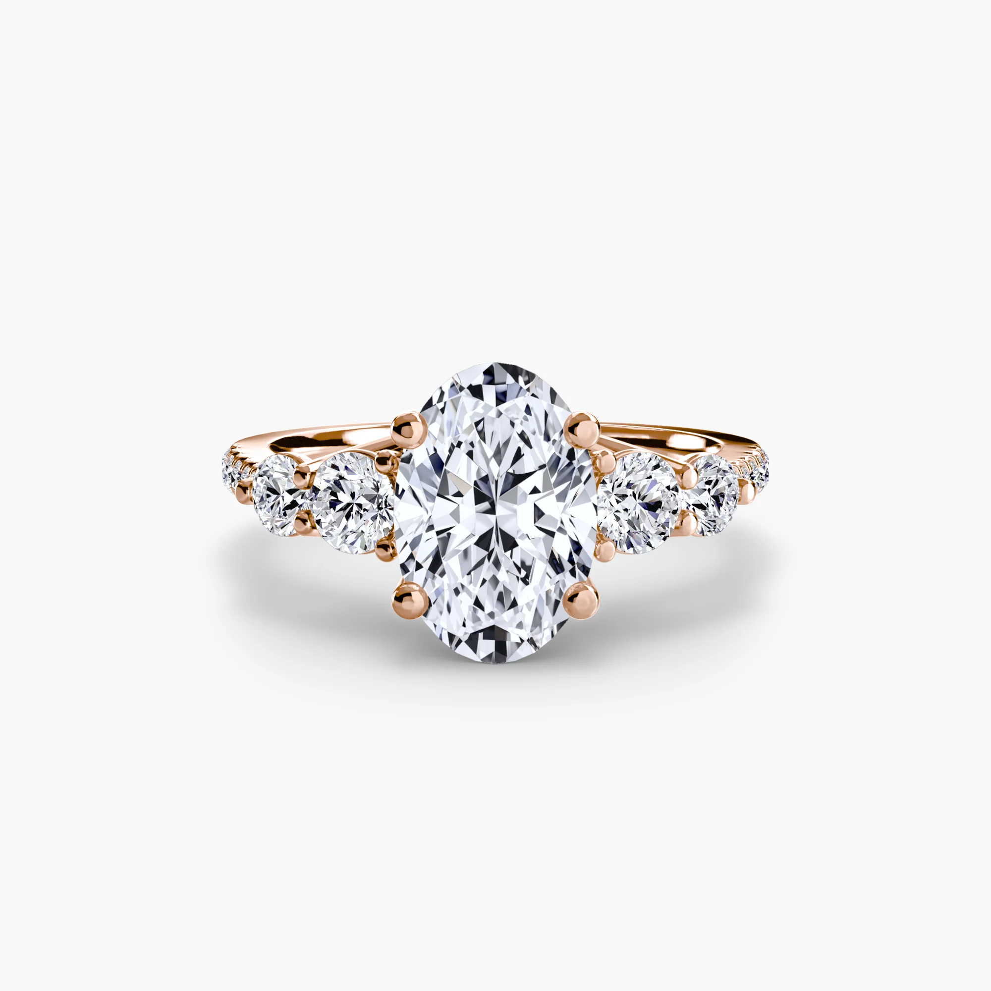 Five Stone Ring with Pavé Band - Image 25