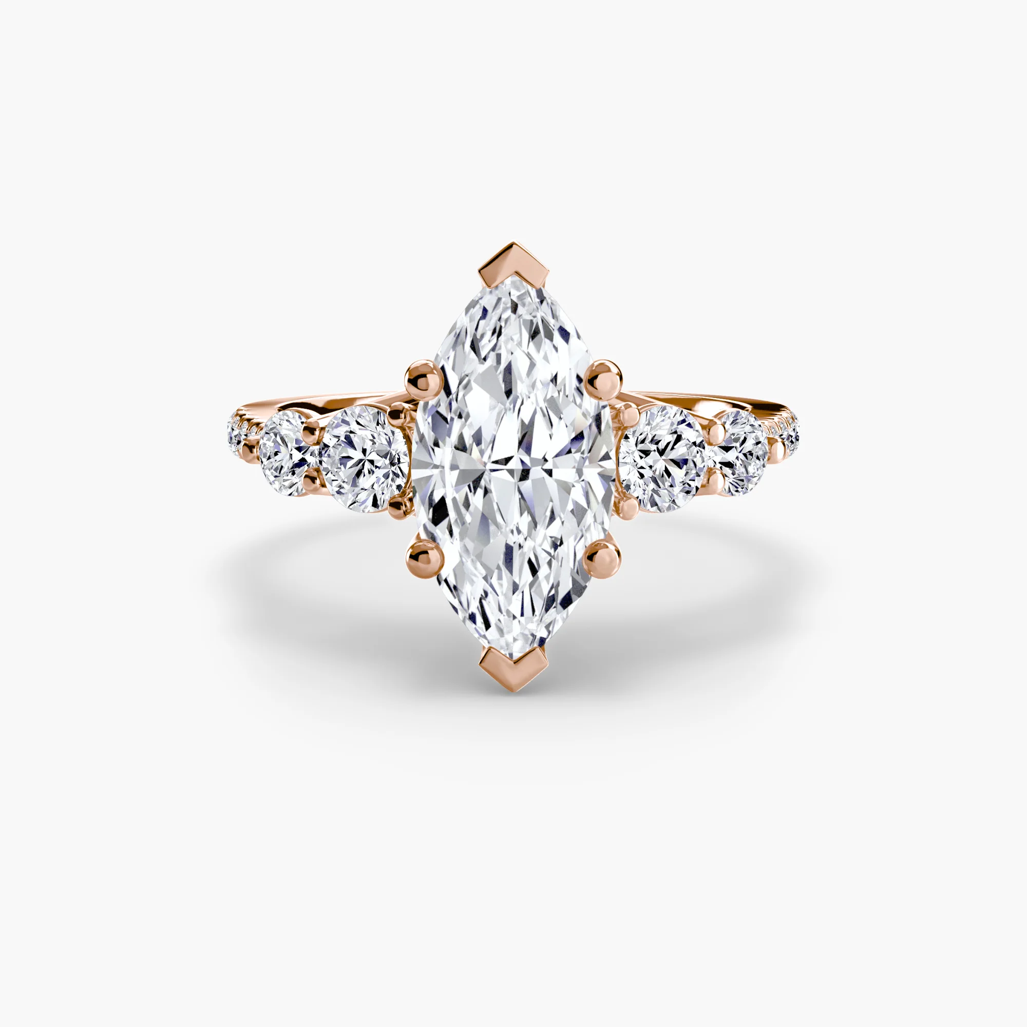 Five Stone Ring with Pavé Band - Image 31