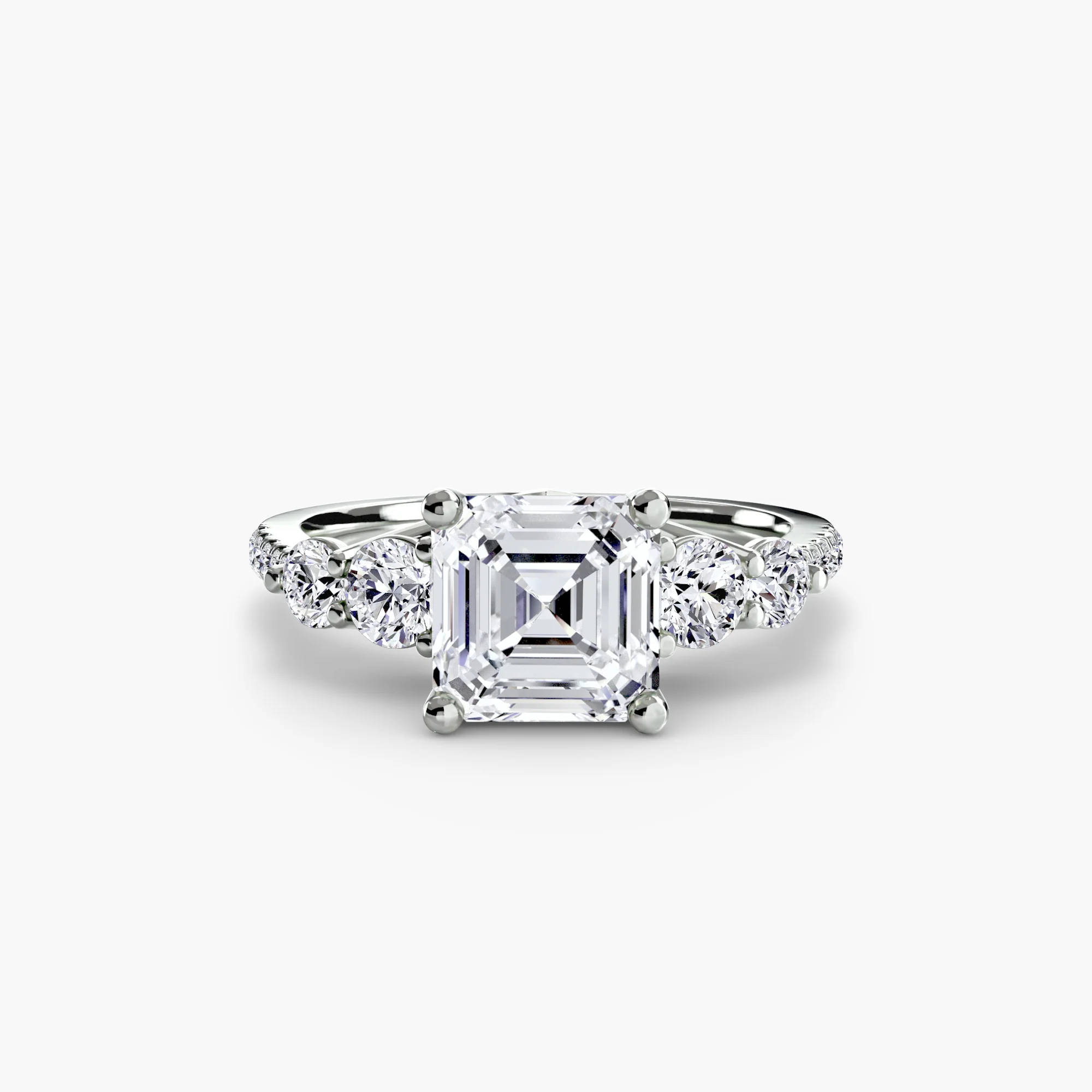 Five Stone Ring with Pavé Band - Image 40