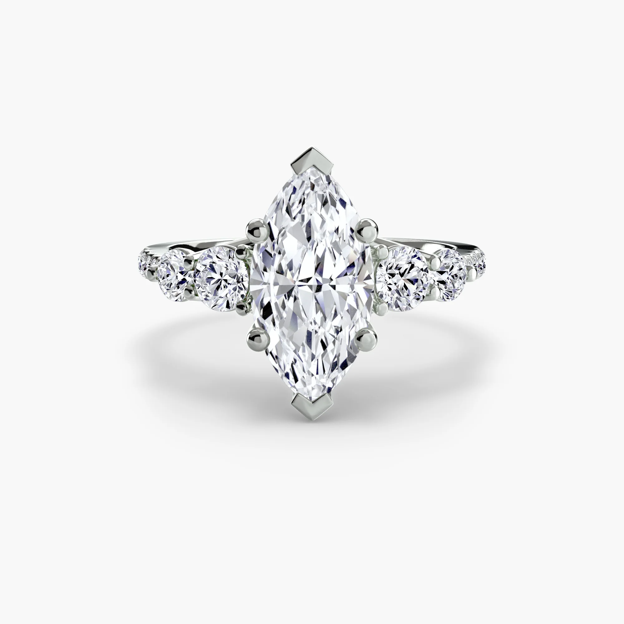 Five Stone Ring with Pavé Band - Image 41