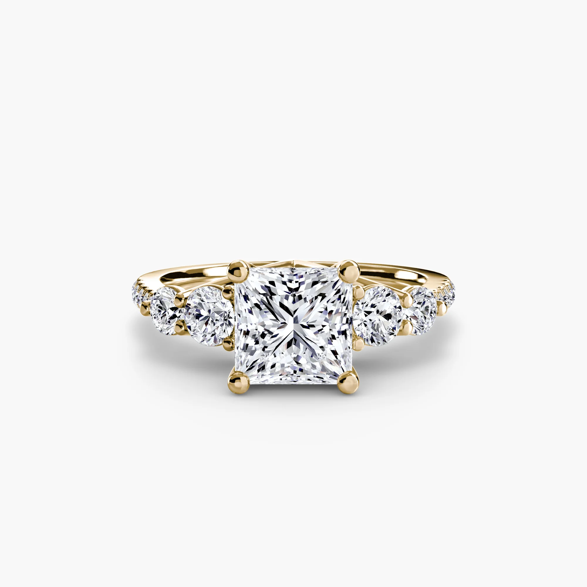 Five Stone Ring with Pavé Band - Image 43