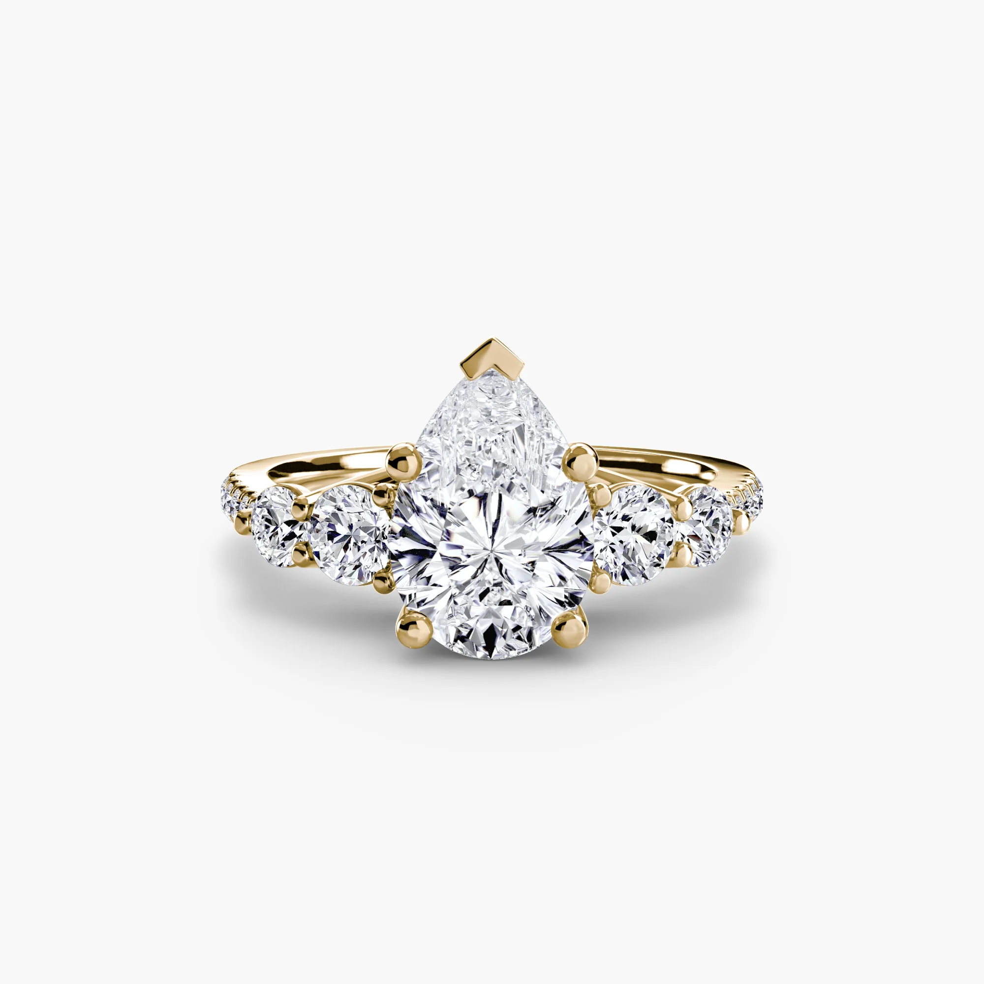 Five Stone Ring with Pavé Band - Image 46