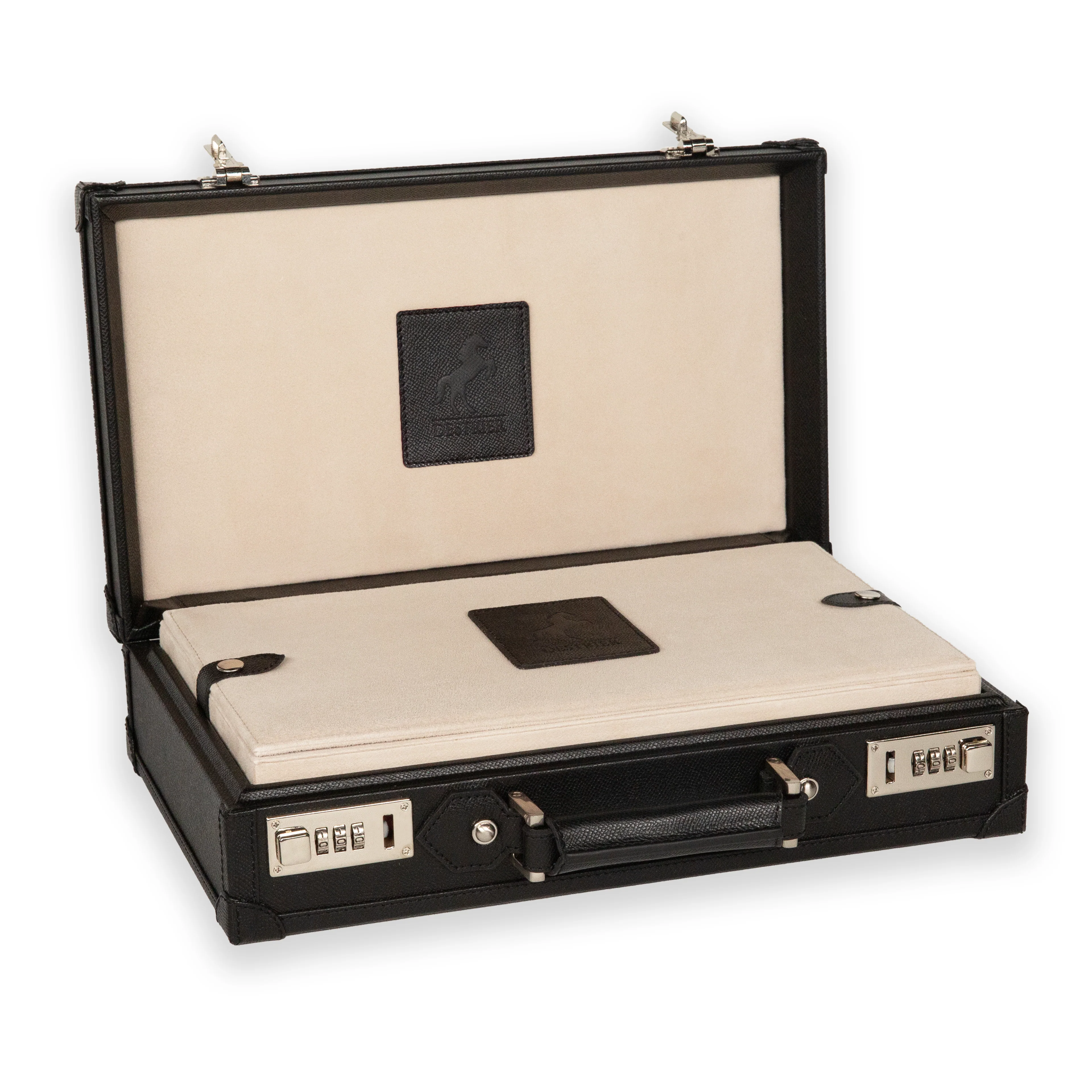 Honoré Ten Piece Watch Trunk | Black/Cream - Image 4