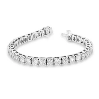 LARGE CUSTOM MADE LAB GROWN DIAMOND TENNIS BRACELET
