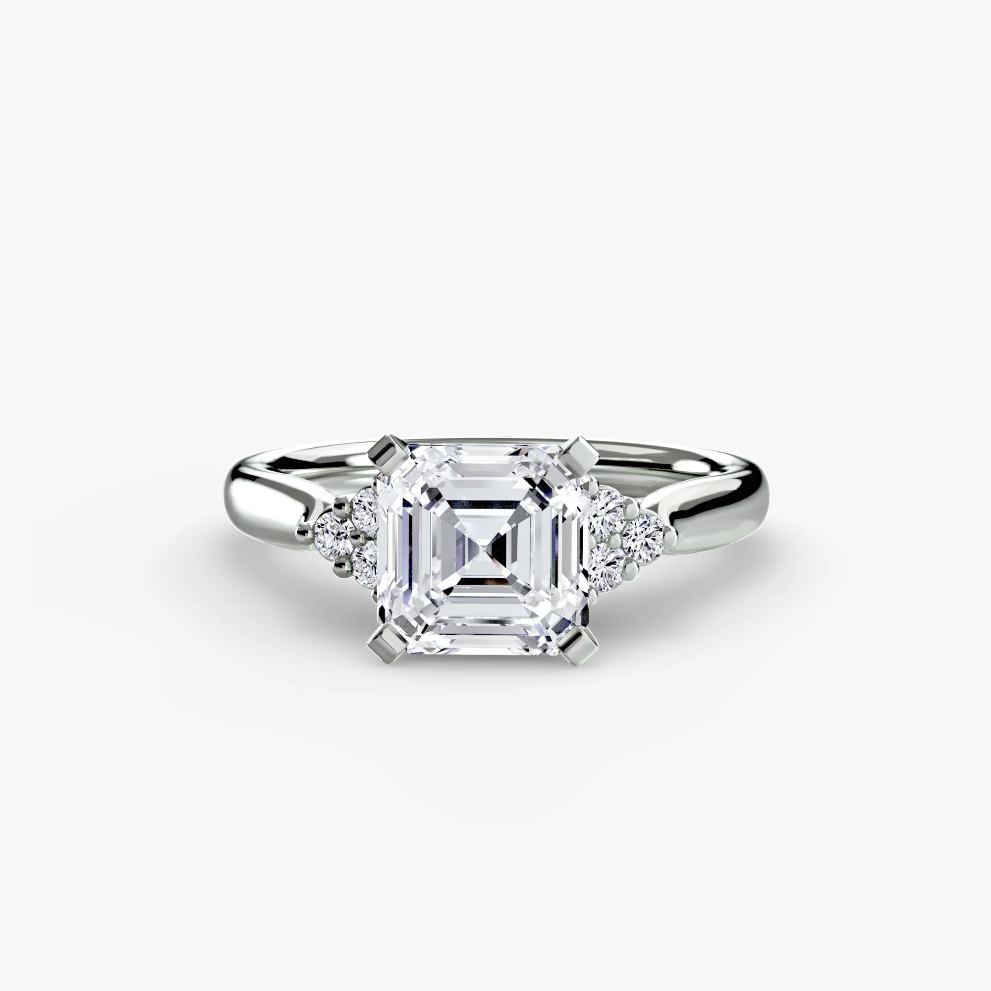 Solitaire with Cluster Shoulders 2 - Image 10