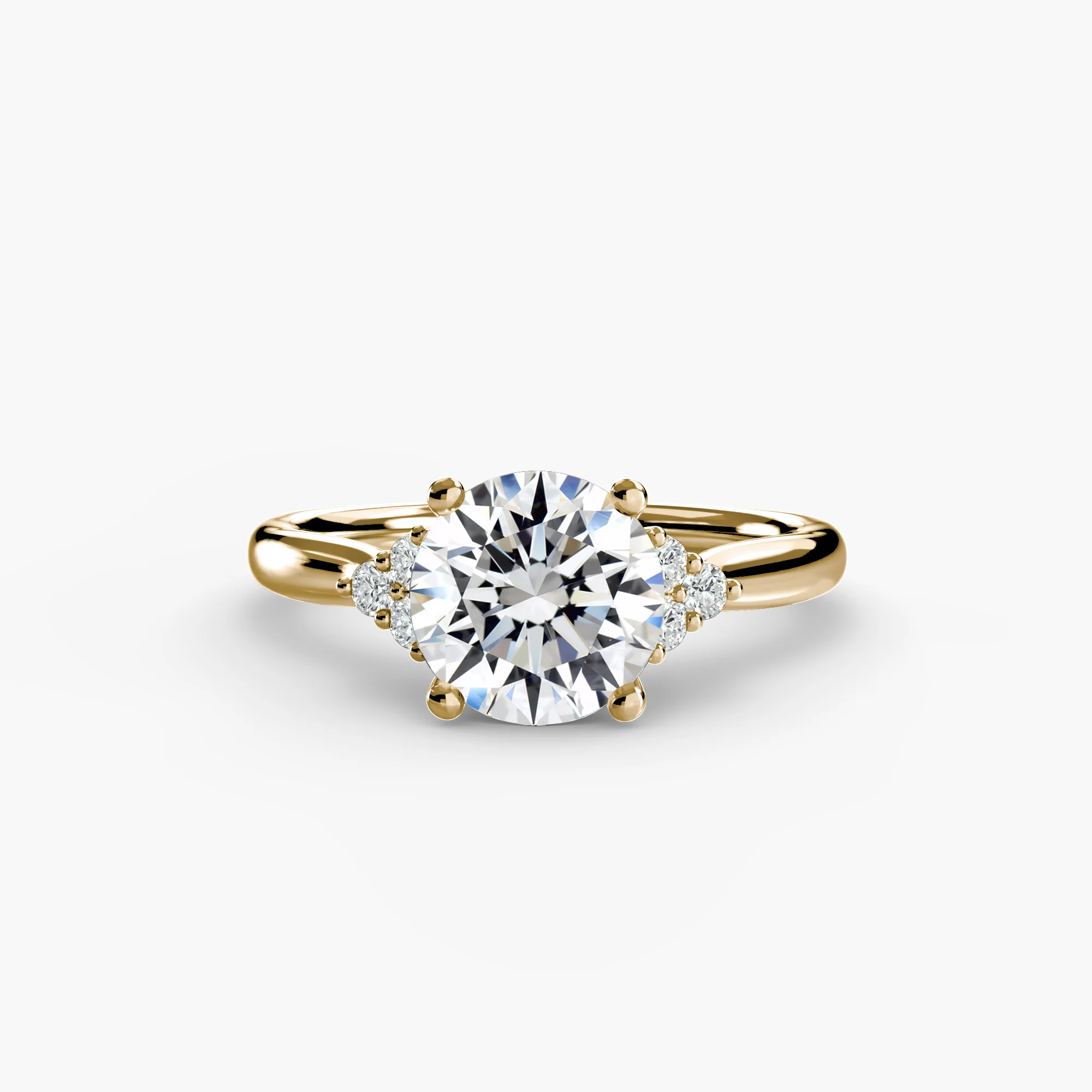 Solitaire with Cluster Shoulders - Image 3