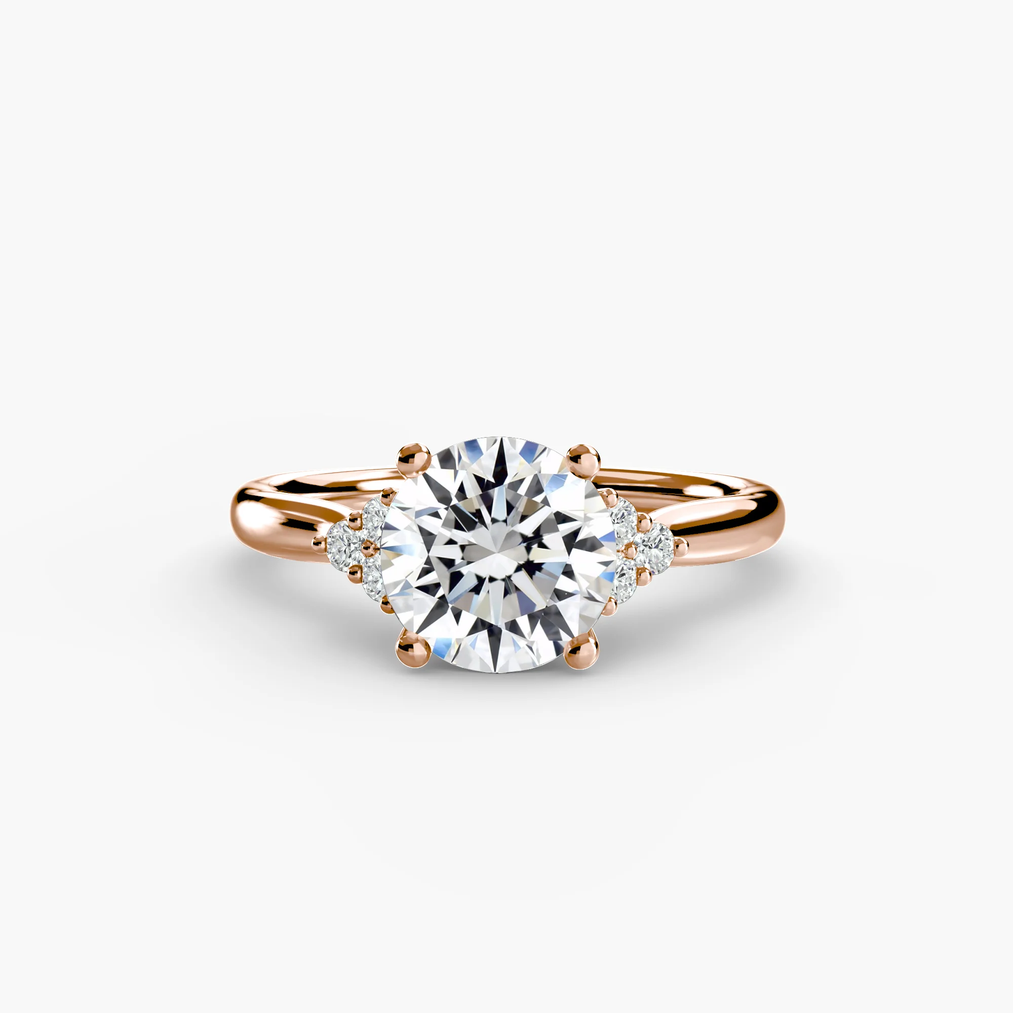 Solitaire with Cluster Shoulders - Image 4