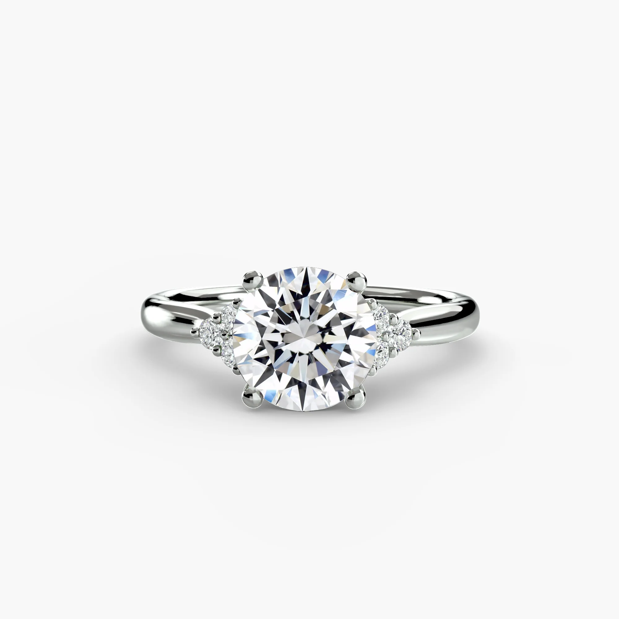 Solitaire with Cluster Shoulders - Image 5