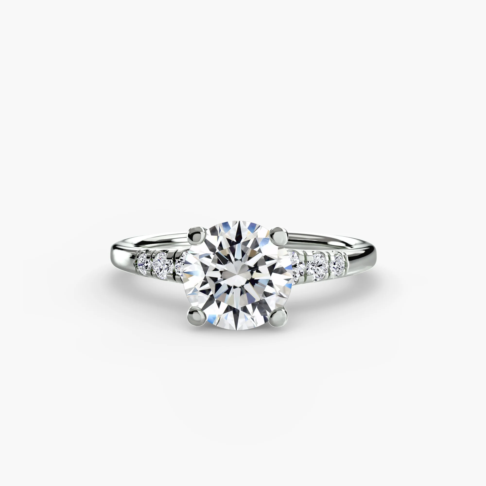 Solitaire with Shoulder Accents - Image 2