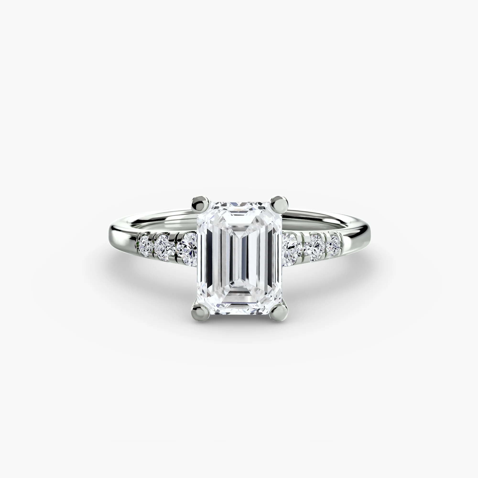 Solitaire with Shoulder Accents - Image 7