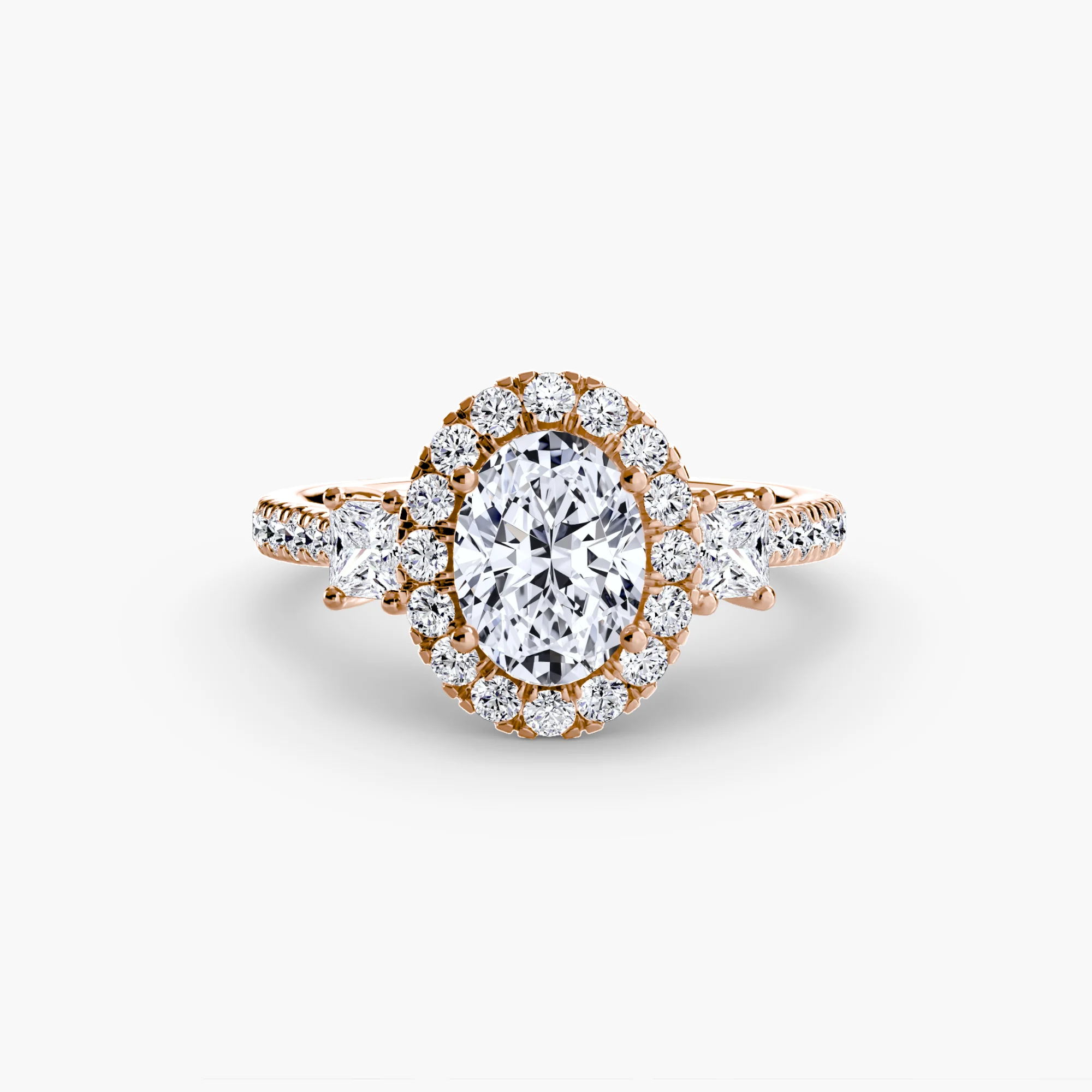 Three-Stone Ring with Halo 2 - Image 25