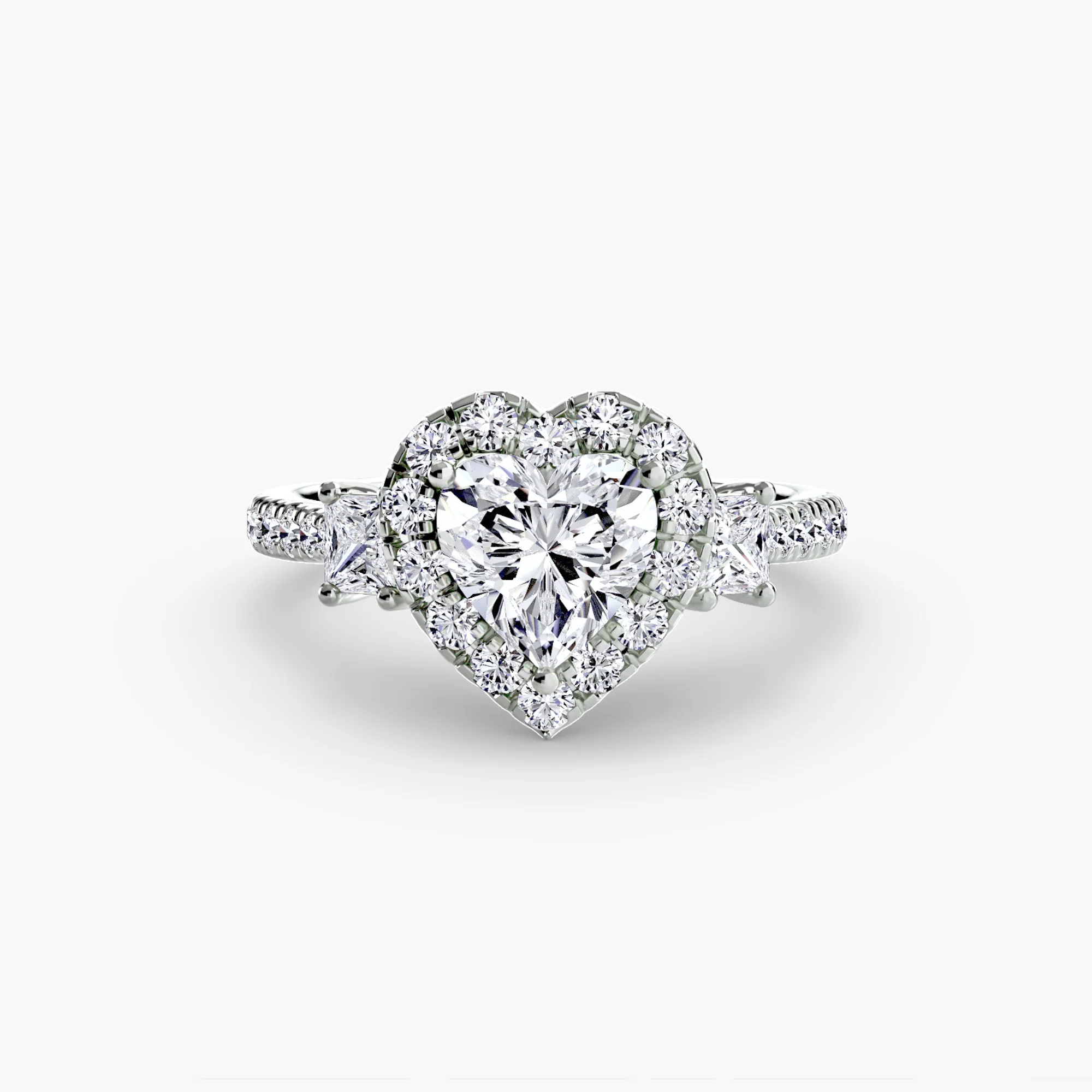 Three-Stone Ring with Halo 2 - Image 38